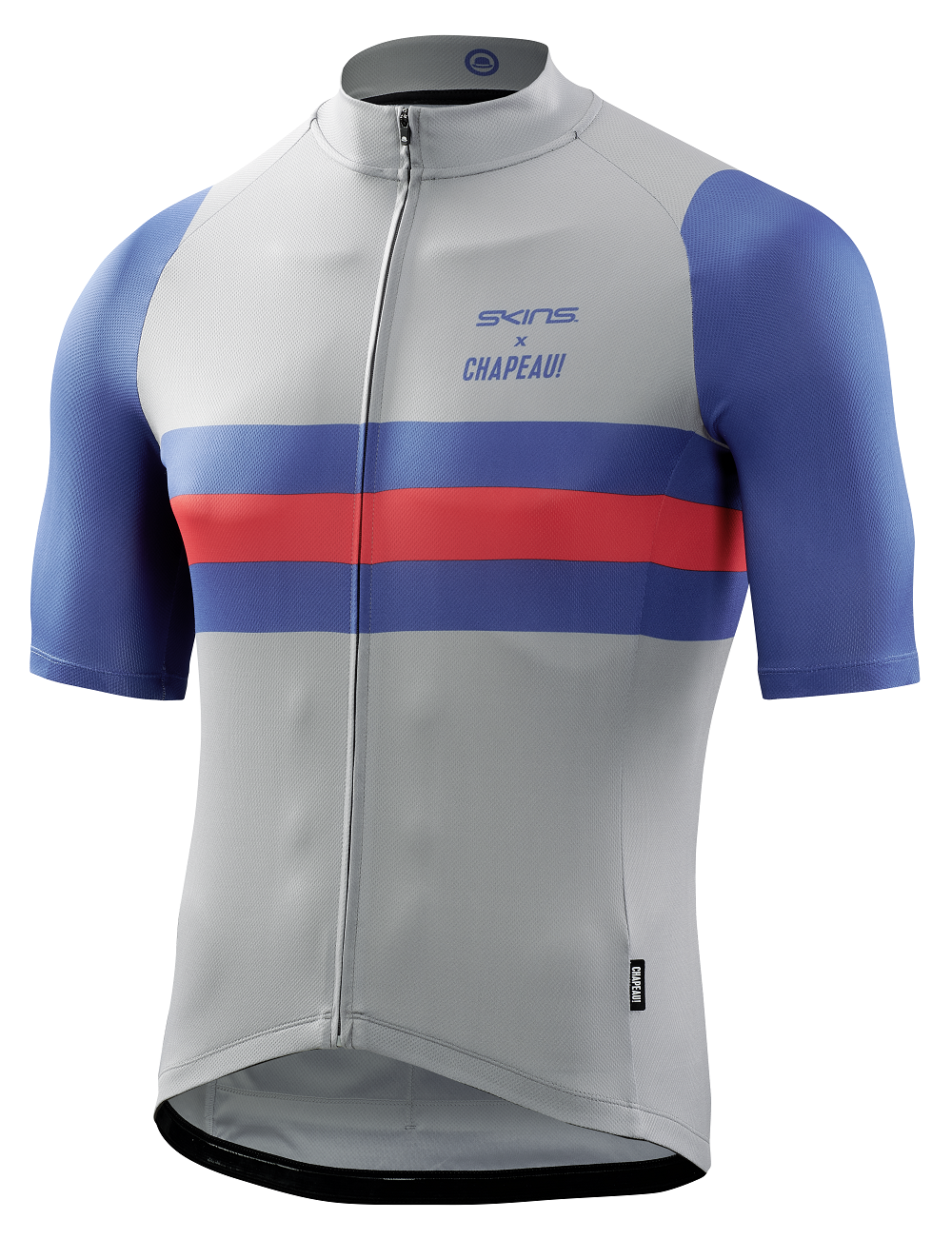 SKINS MEN'S CYCLE X CHAPEAU JERSEY - GREY/BLUE