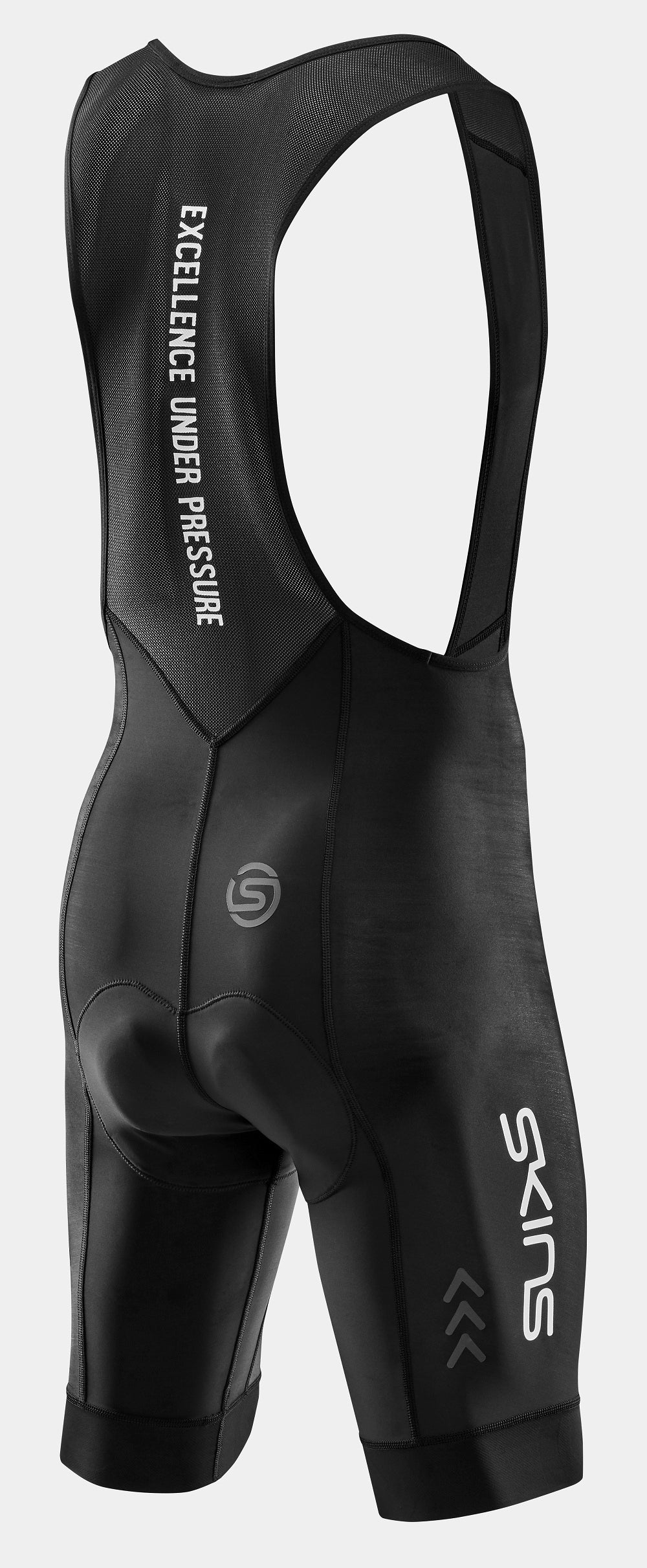 SKINS COMPRESSION MEN'S CYCLE HERITAGE BIB SHORT - BLACK/BLACK