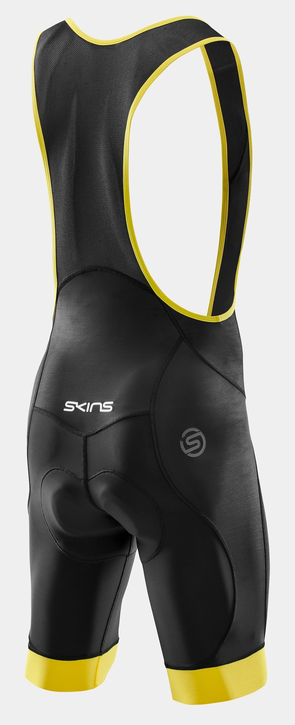 SKINS COMPRESSION MEN'S CYCLE ELITE BIB SHORT - BLACK/ZEST
