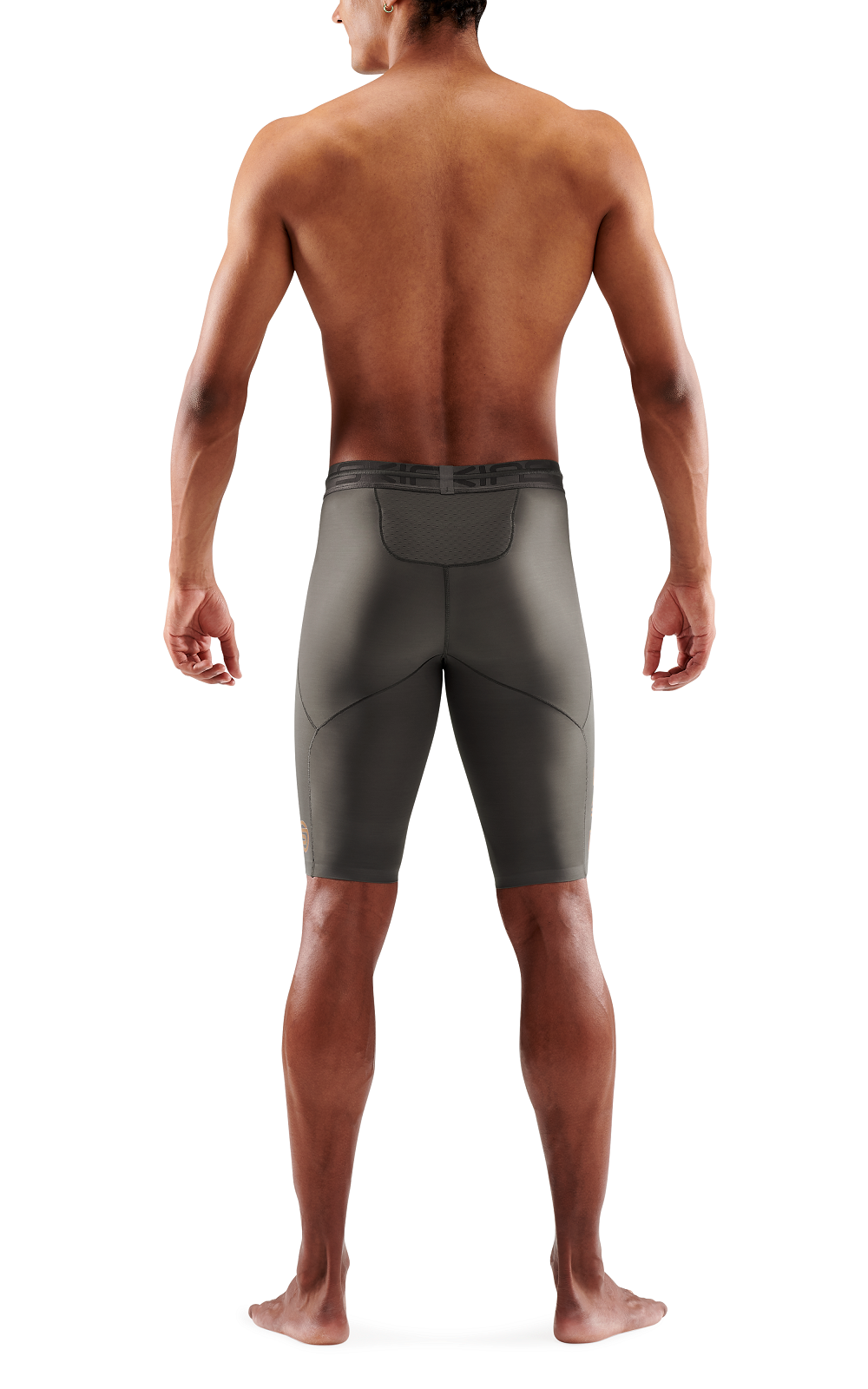 SKINS MEN'S COMPRESSION HALF TIGHTS 5-SERIES - CHARCOAL