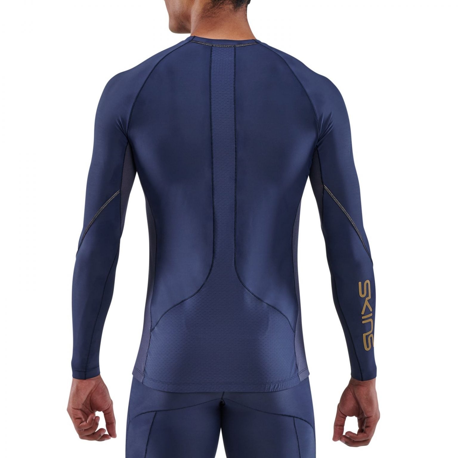 SKINS MEN'S SERIES 5 LONG SLEEVE TOP - NAVY BLUE