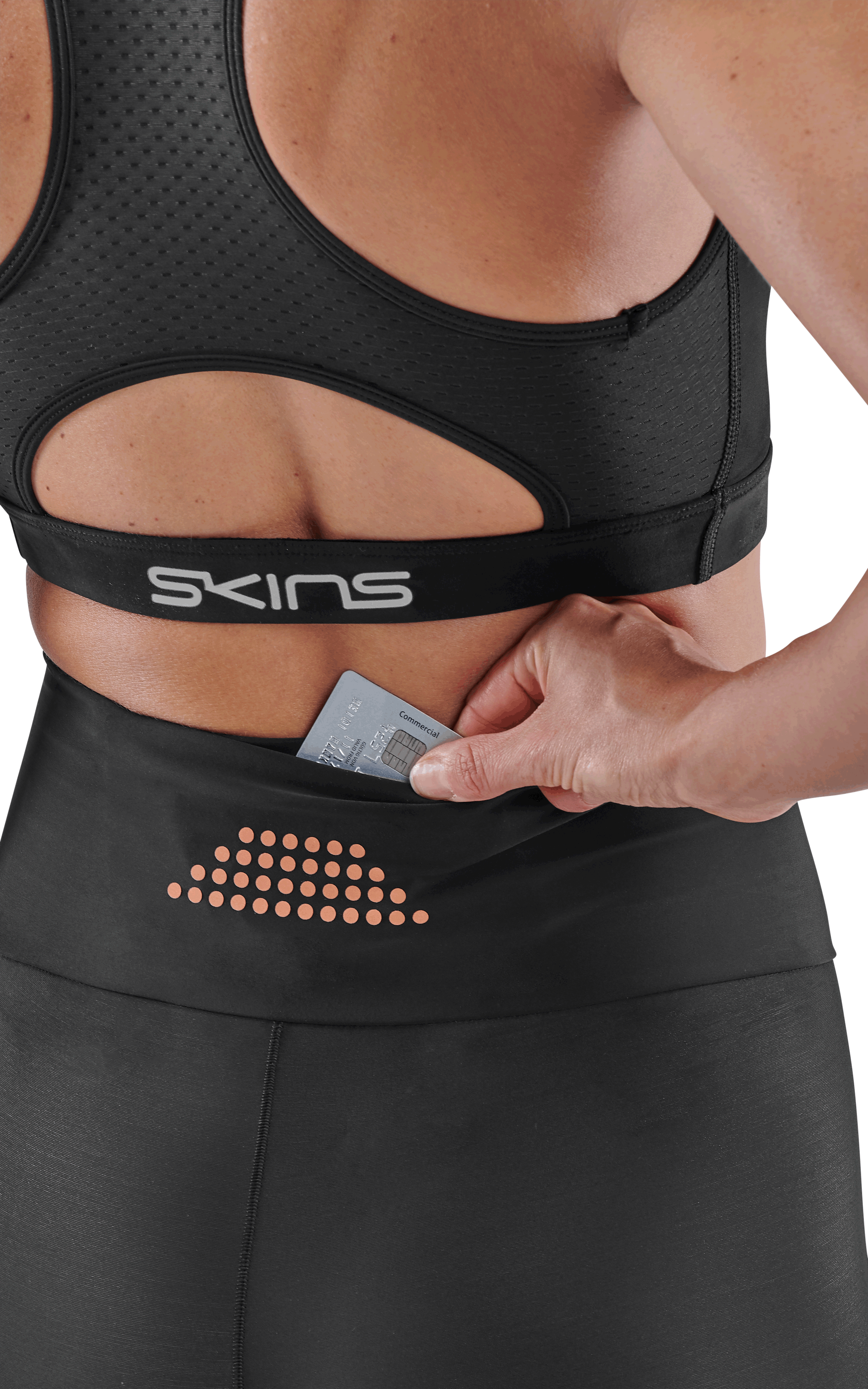SKINS WOMEN'S COMPRESSION SKYSCRAPER TIGHTS 5-SERIES - BLACK