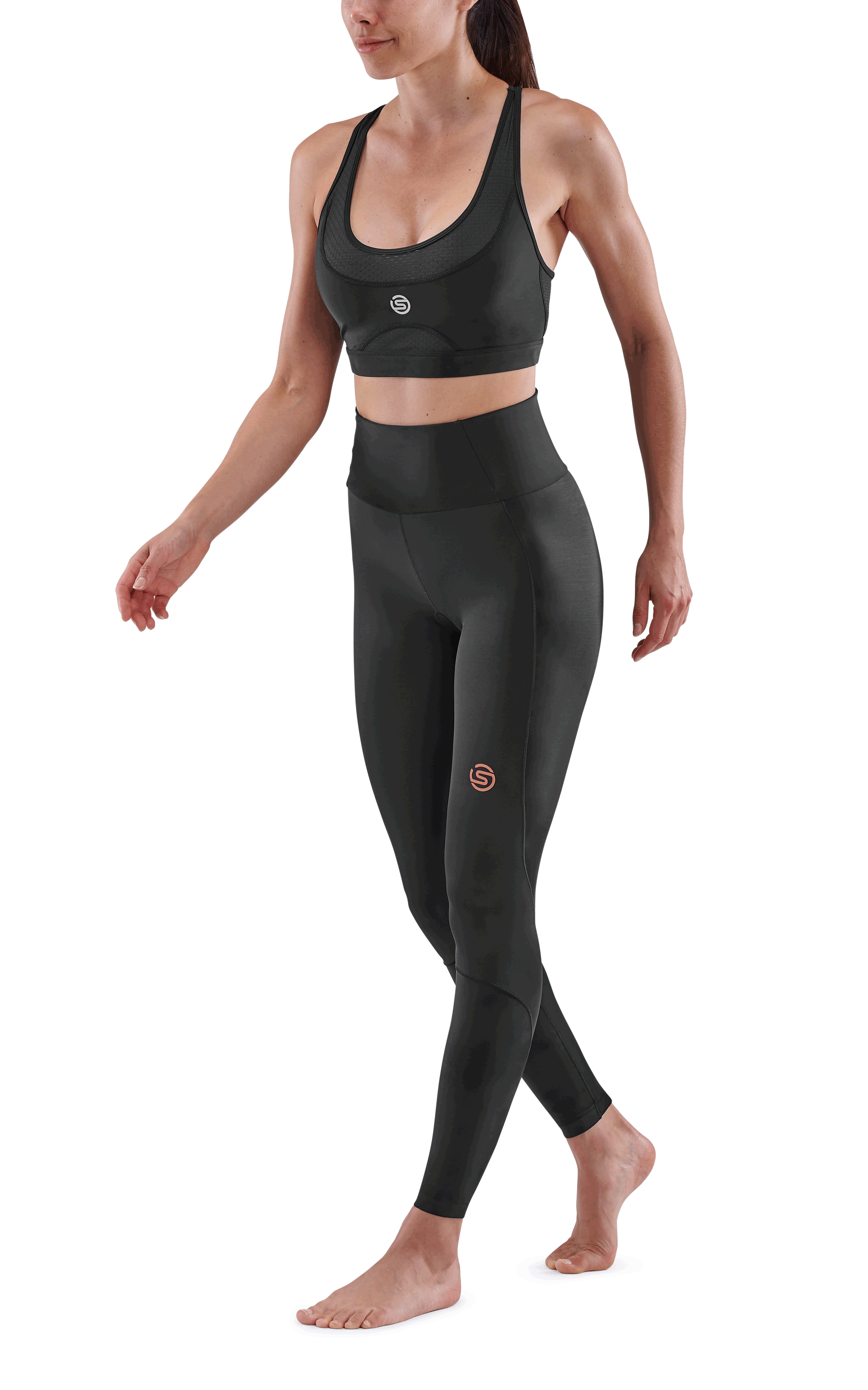 SKINS WOMEN'S COMPRESSION SKYSCRAPER TIGHTS 5-SERIES - BLACK