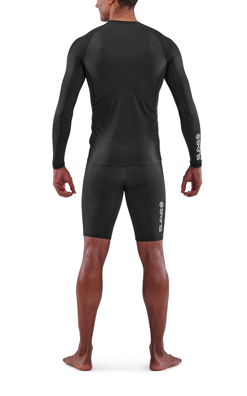 SKINS MEN'S COMPRESSION LONG SLEEVE TOPS 1-SERIES - BLACK