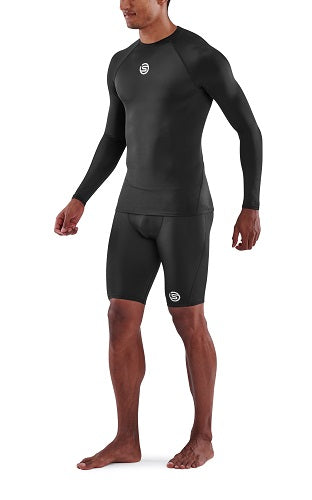 SKINS MEN'S COMPRESSION LONG SLEEVE TOPS 1-SERIES - BLACK