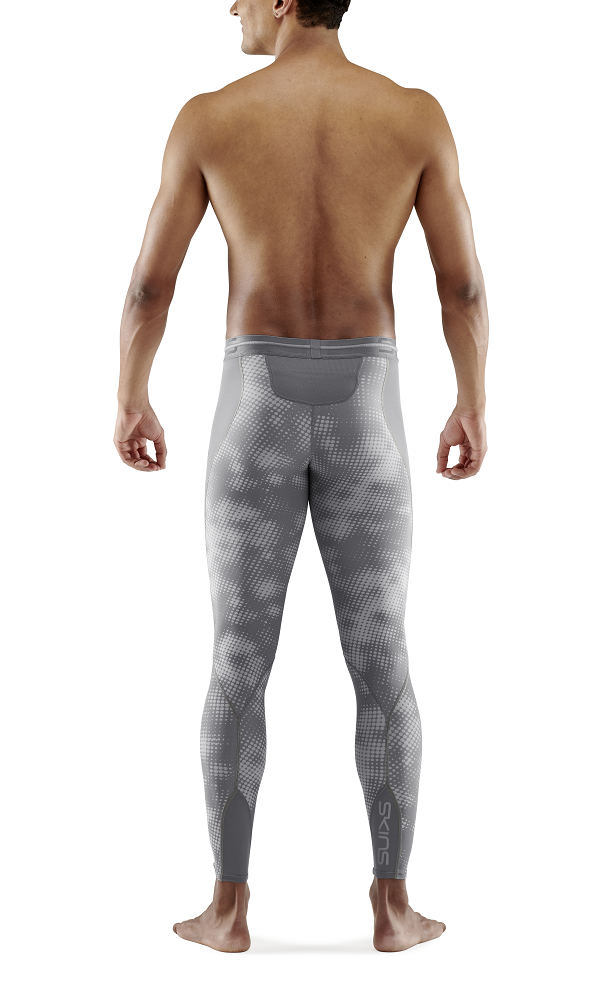 SKINS MEN'S COMPRESSION LONG TIGHTS 3-SERIES - CAMO LT. GREY