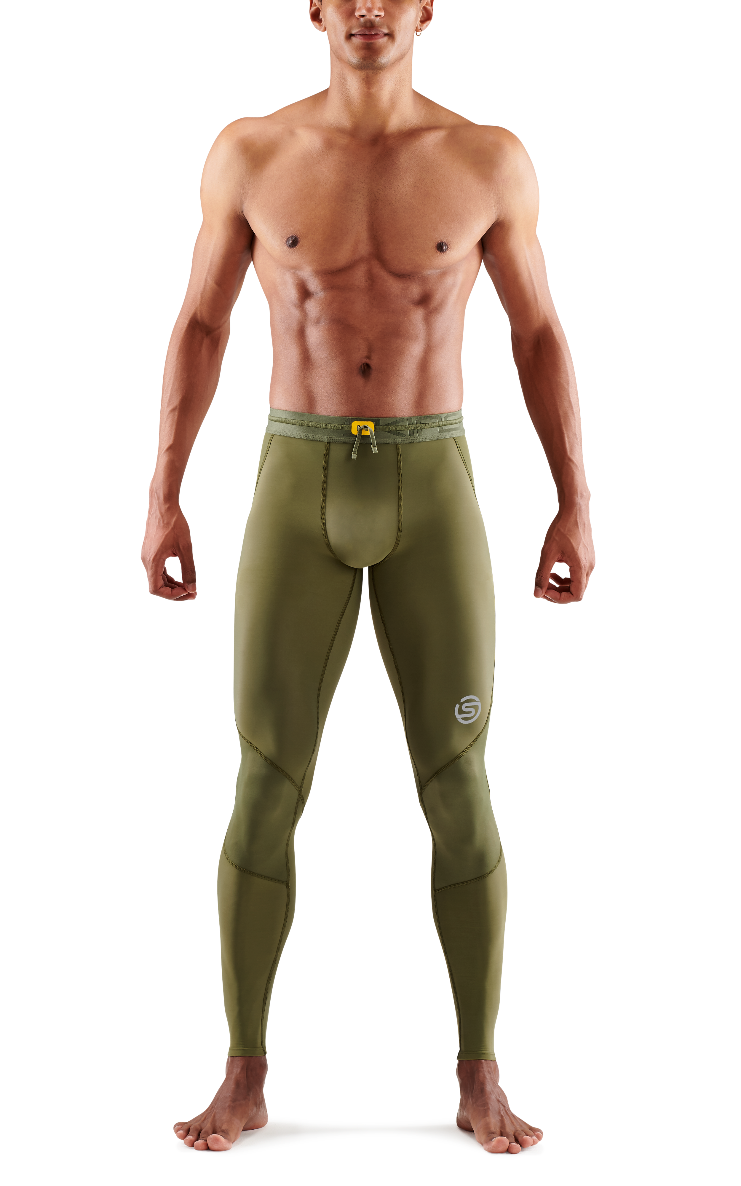 SKINS MEN'S COMPRESSION LONG TIGHTS 3-SERIES - KHAKI