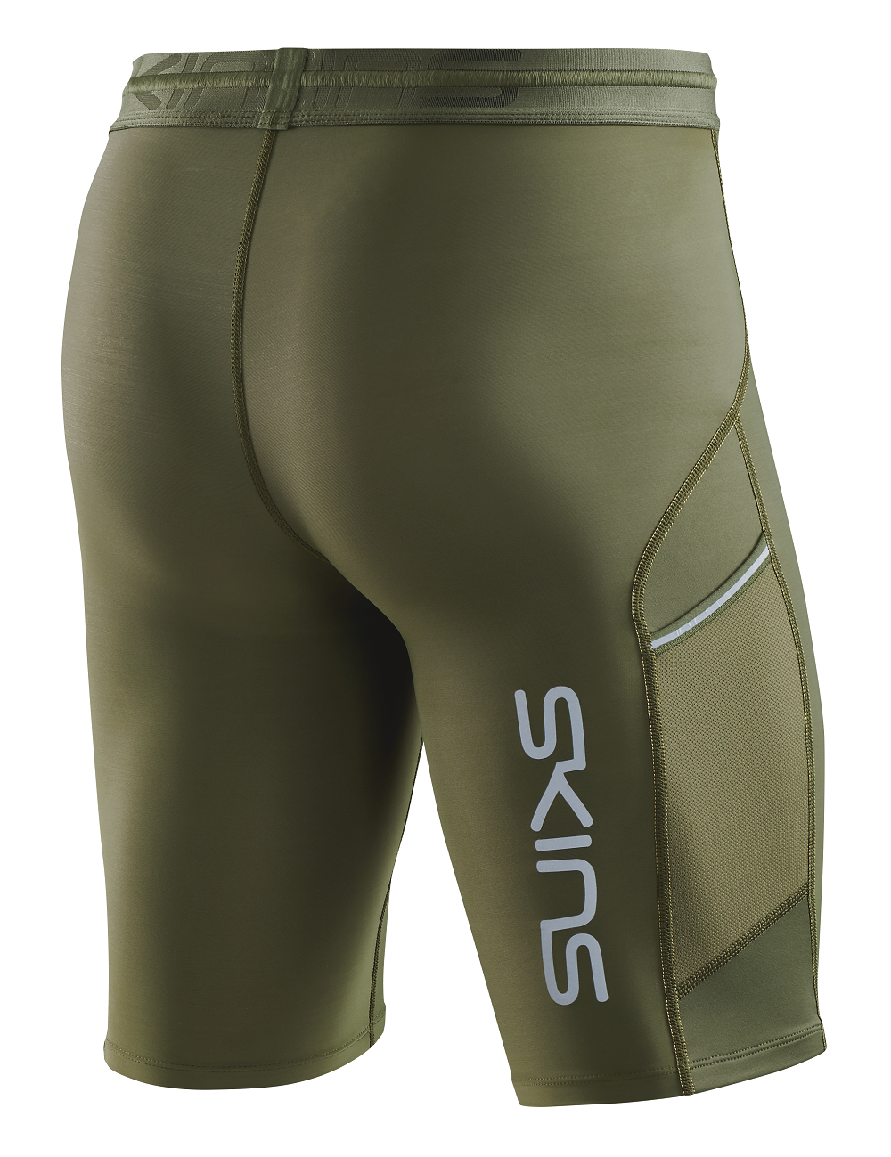 SKINS MEN'S COMPRESSION HALF TIGHTS 3-SERIES - KHAKI