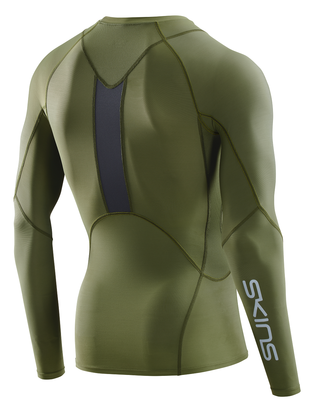 SKINS MEN'S COMPRESSION LONG SLEEVE TOPS 3-SERIES - KHAKI