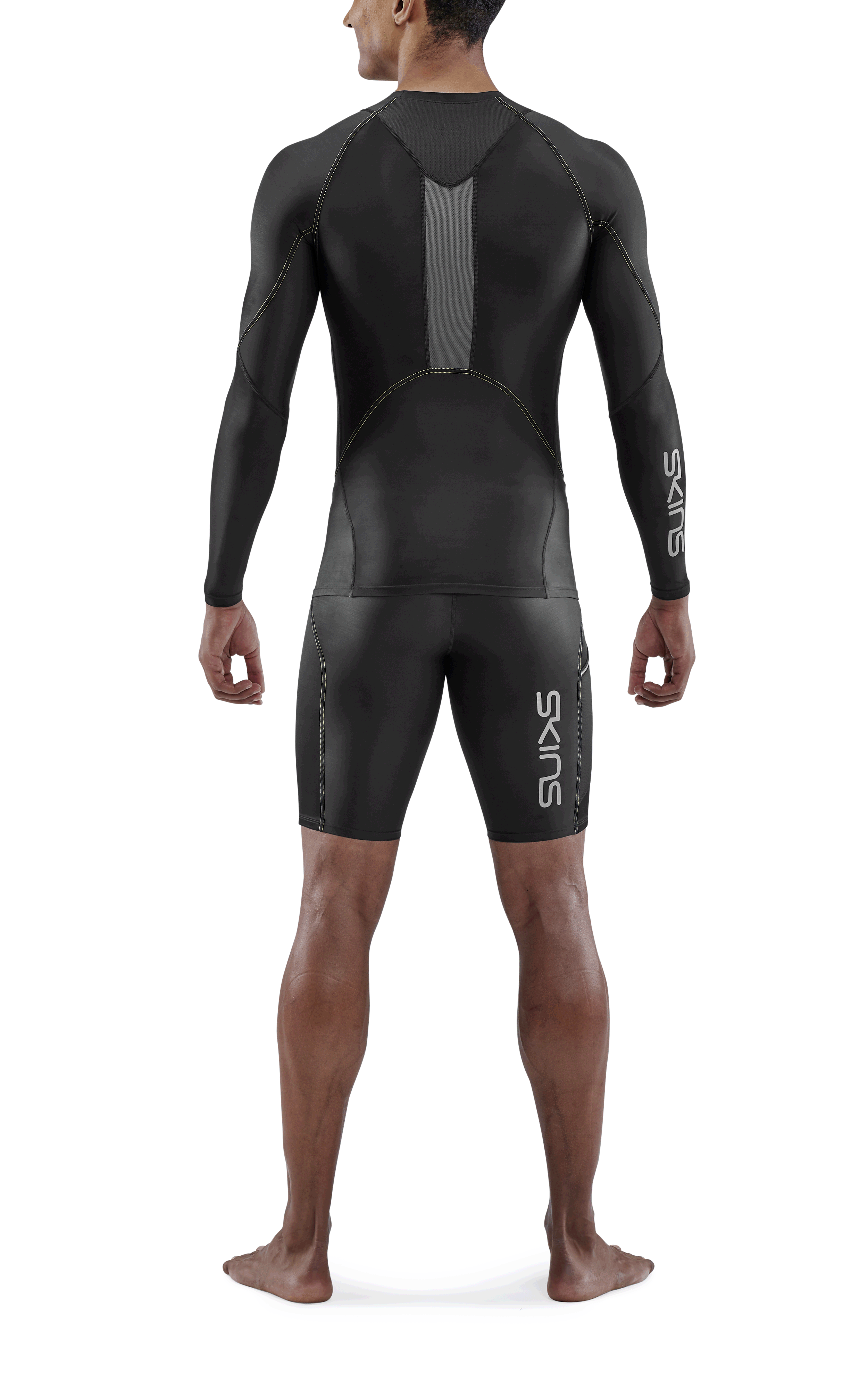 SKINS MEN'S COMPRESSION LONG SLEEVE TOPS 3-SERIES - BLACK - ST00300059001