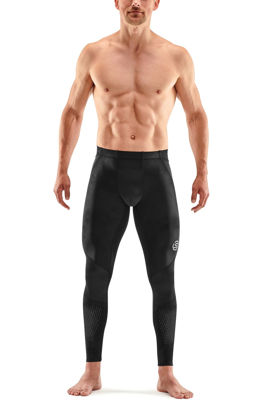 SKINS MEN'S COMPRESSION 400 LONG TIGHTS 3-SERIES - BLACK/STARS