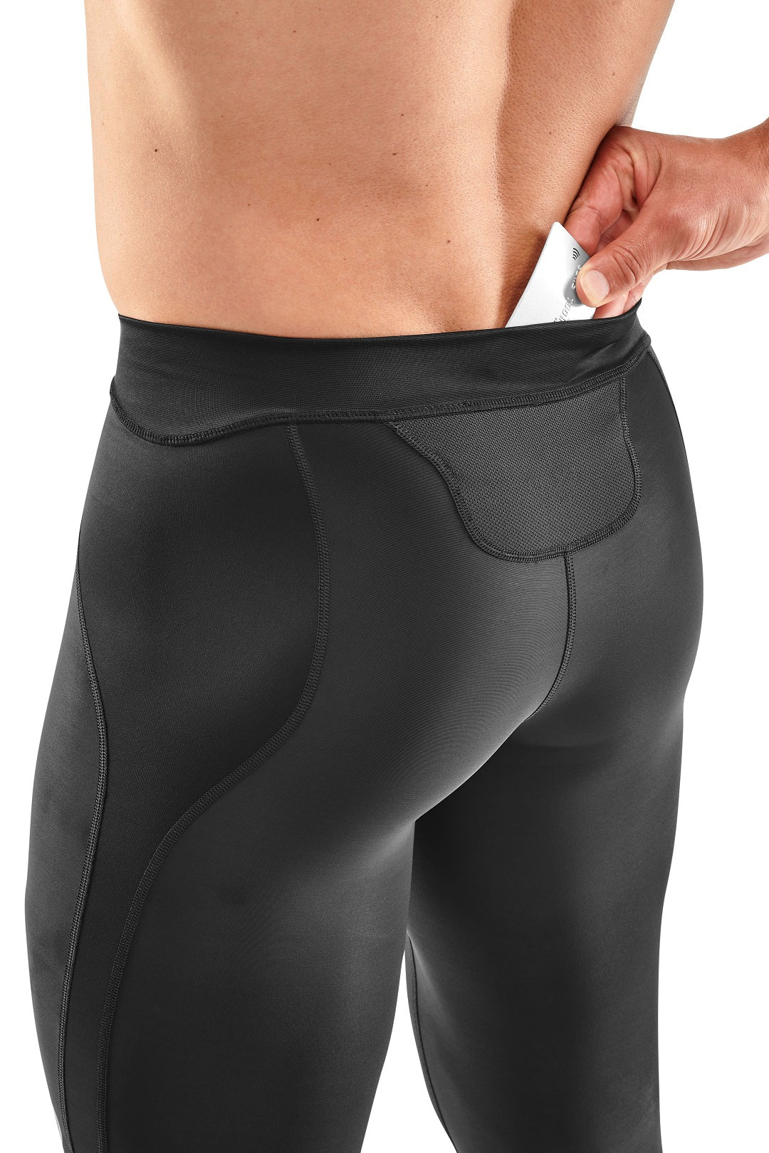 SKINS MEN'S COMPRESSION 400 LONG TIGHTS 3-SERIES - BLACK/STARS