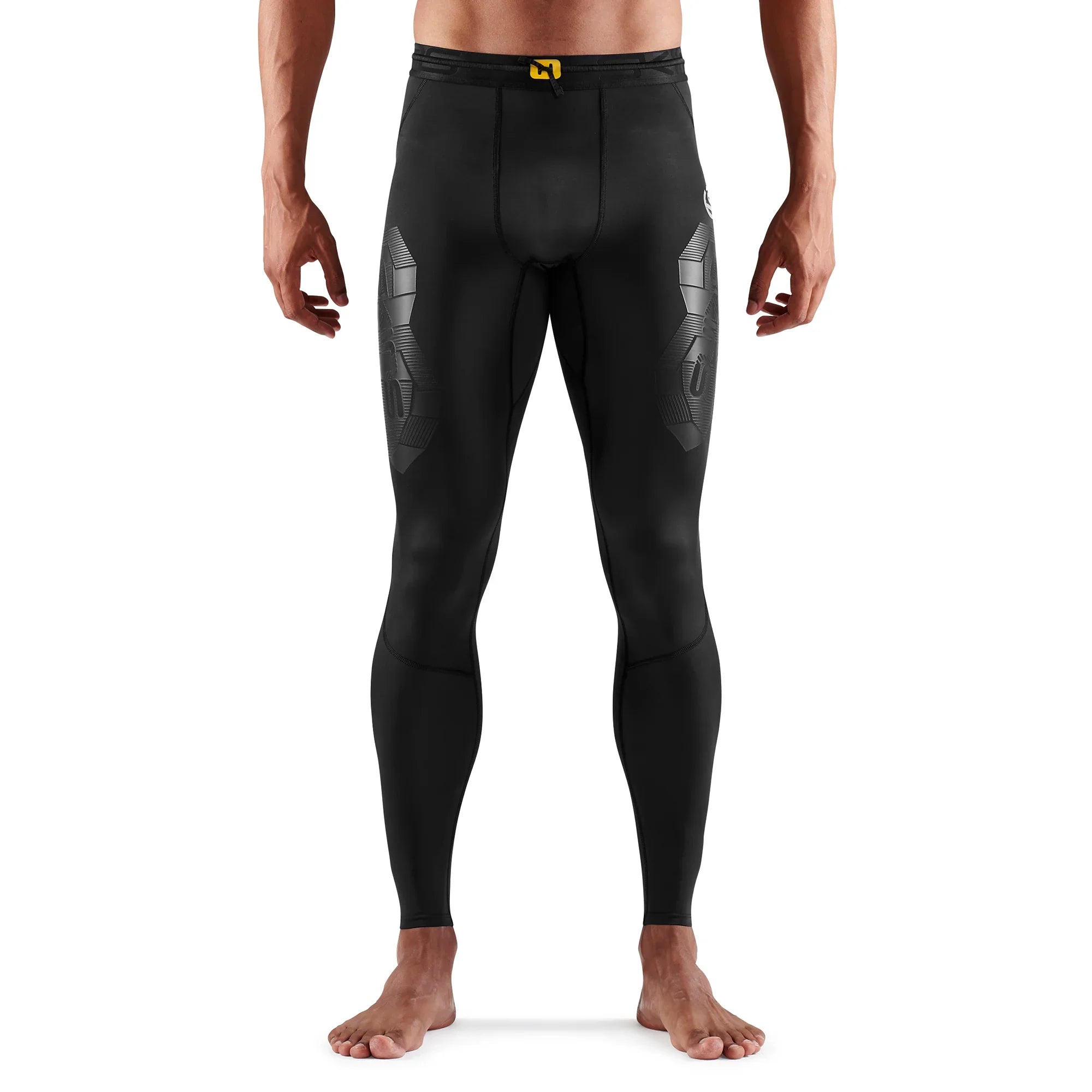 SKINS MEN'S LONG TIGHTS OBLIQUE 2.0 - BLACK