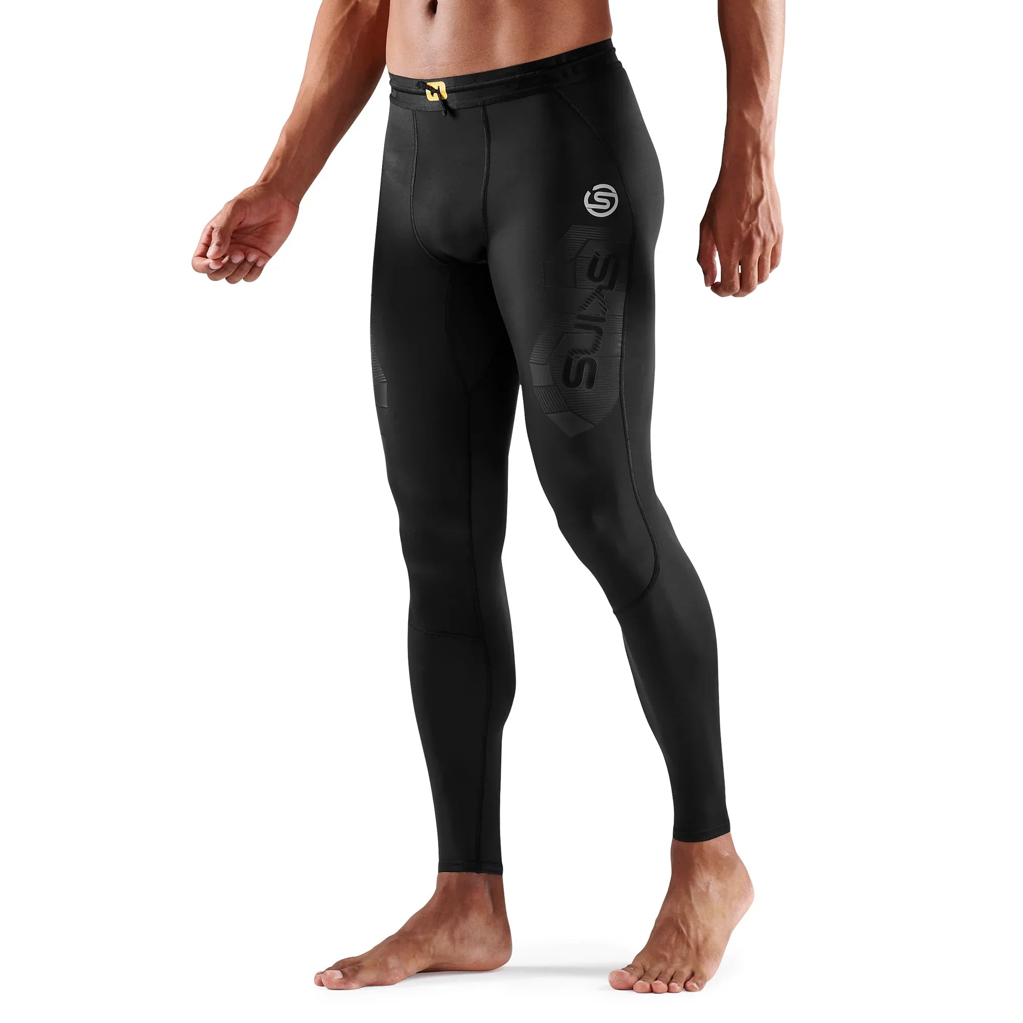 SKINS MEN'S LONG TIGHTS OBLIQUE 2.0 - BLACK