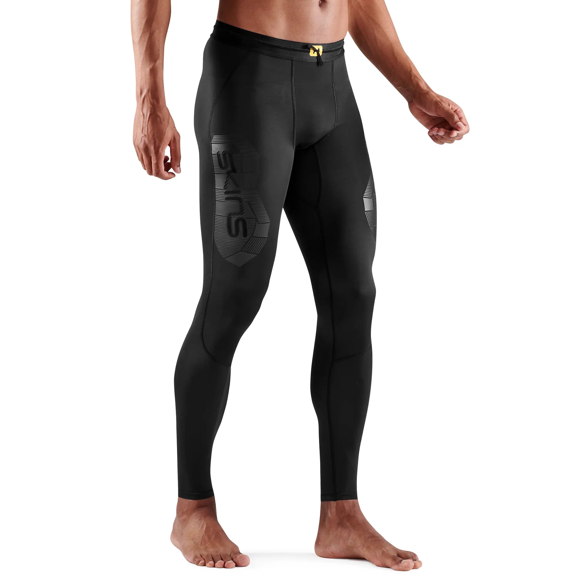 SKINS MEN'S LONG TIGHTS OBLIQUE 2.0 - BLACK
