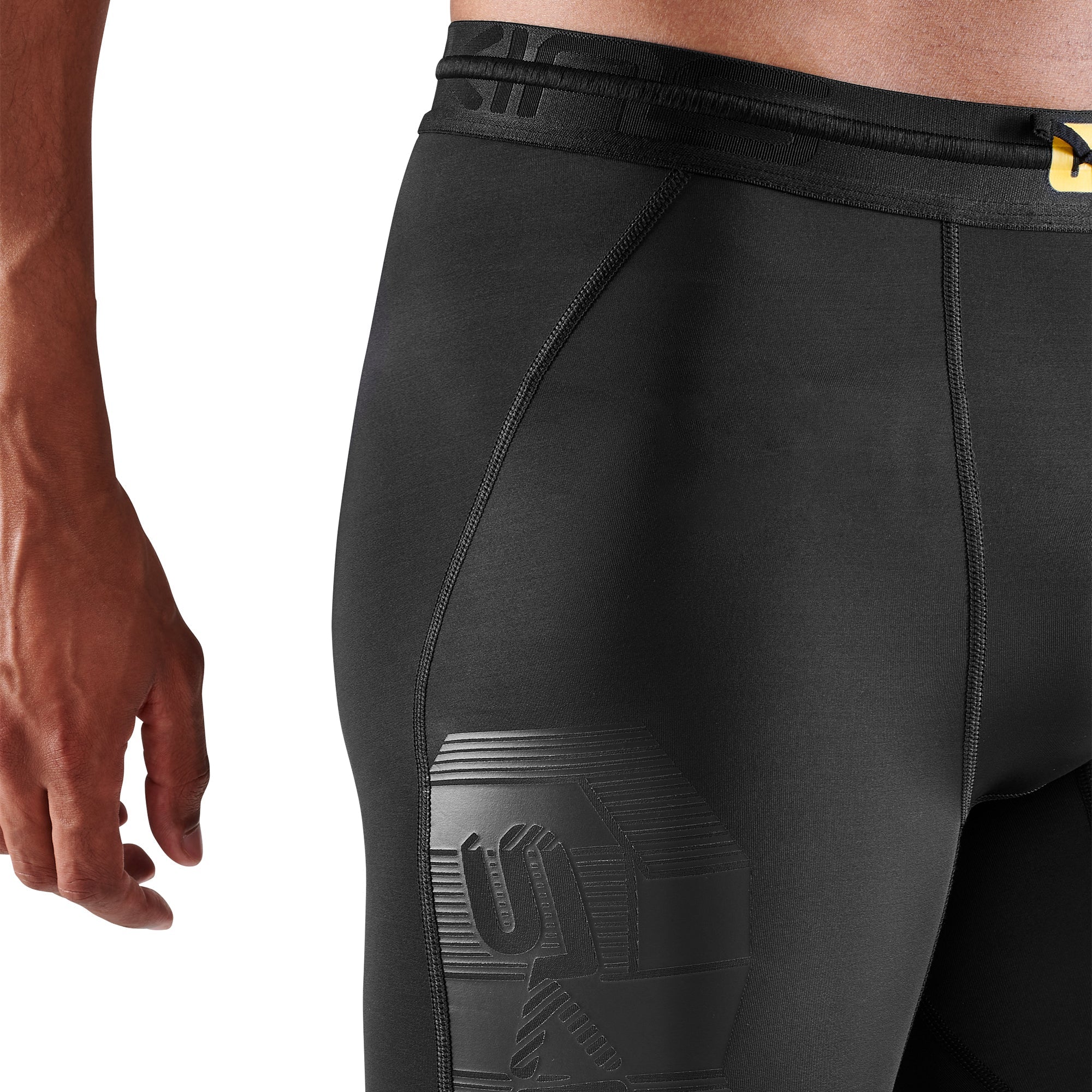 SKINS MEN'S LONG TIGHTS OBLIQUE 2.0 - BLACK