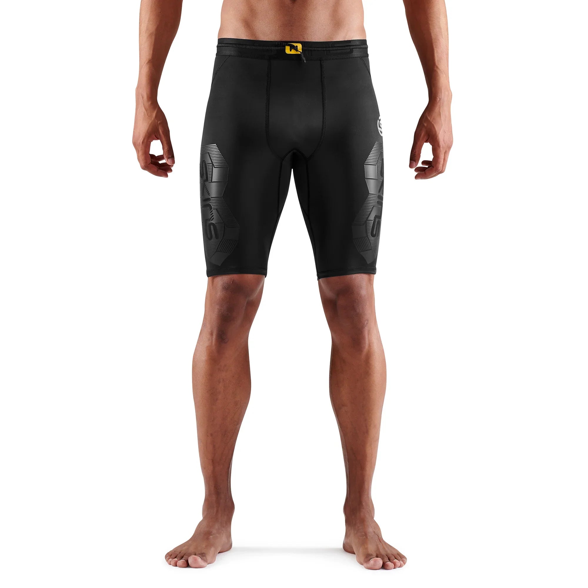 SKINS MEN'S HALF TIGHTS OBLIQUE 2.0 - BLACK