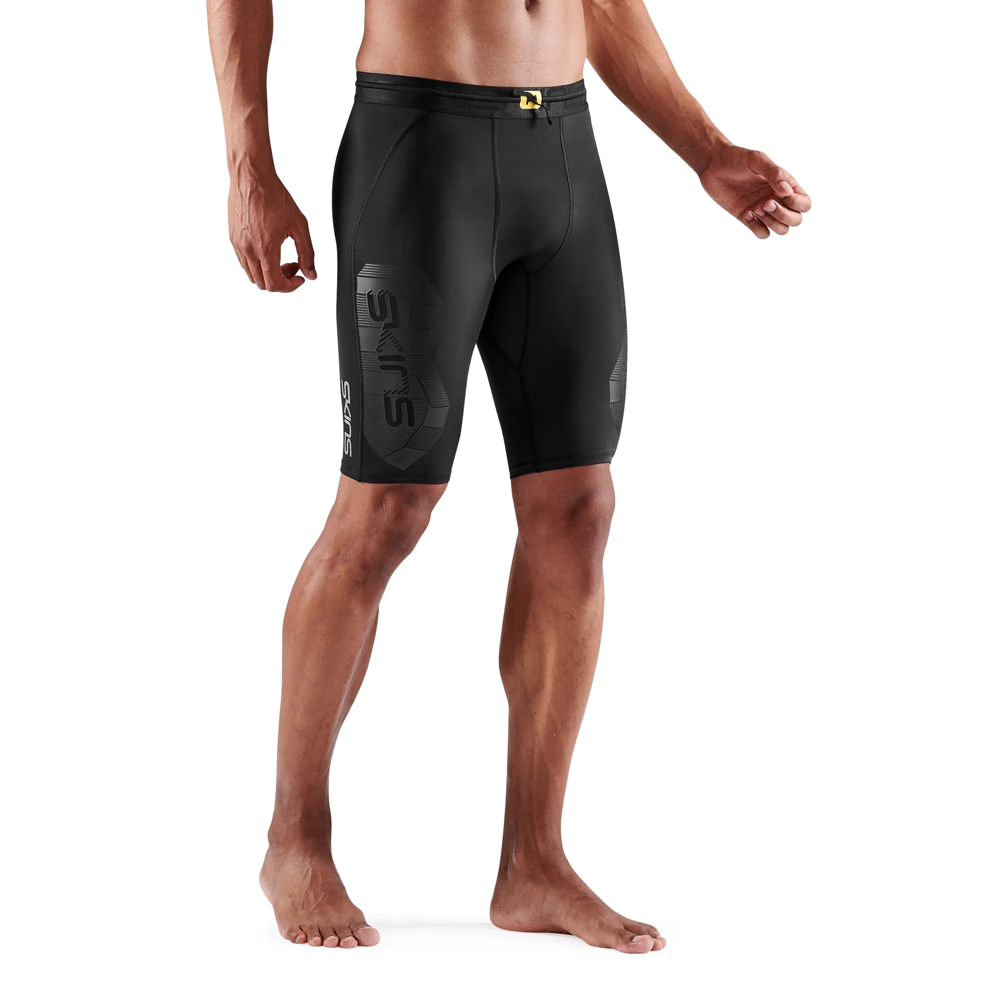 SKINS MEN'S HALF TIGHTS OBLIQUE 2.0 - BLACK
