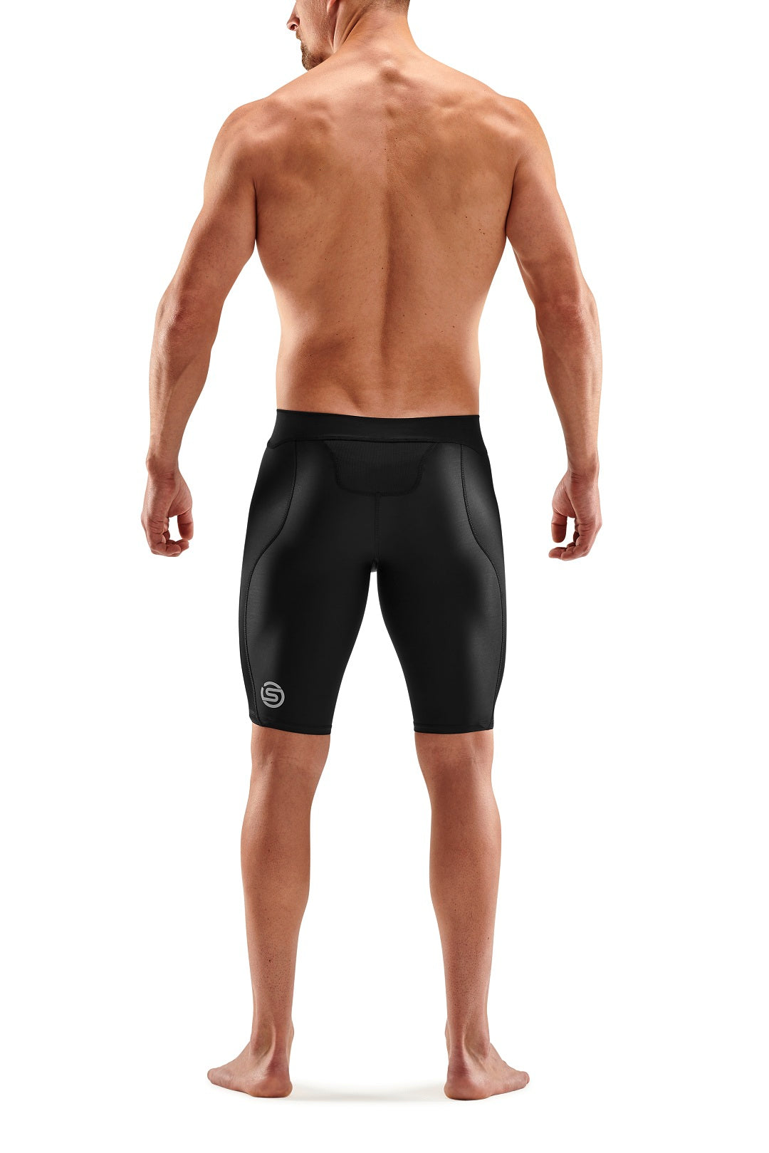 SKINS MEN'S COMPRESSION 400 HALF TIGHTS 3-SERIES - BLACK/STARS