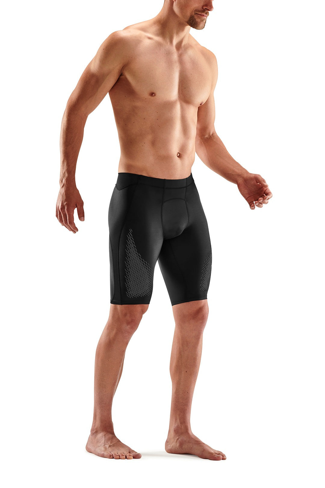 SKINS MEN'S COMPRESSION 400 HALF TIGHTS 3-SERIES - BLACK/STARS
