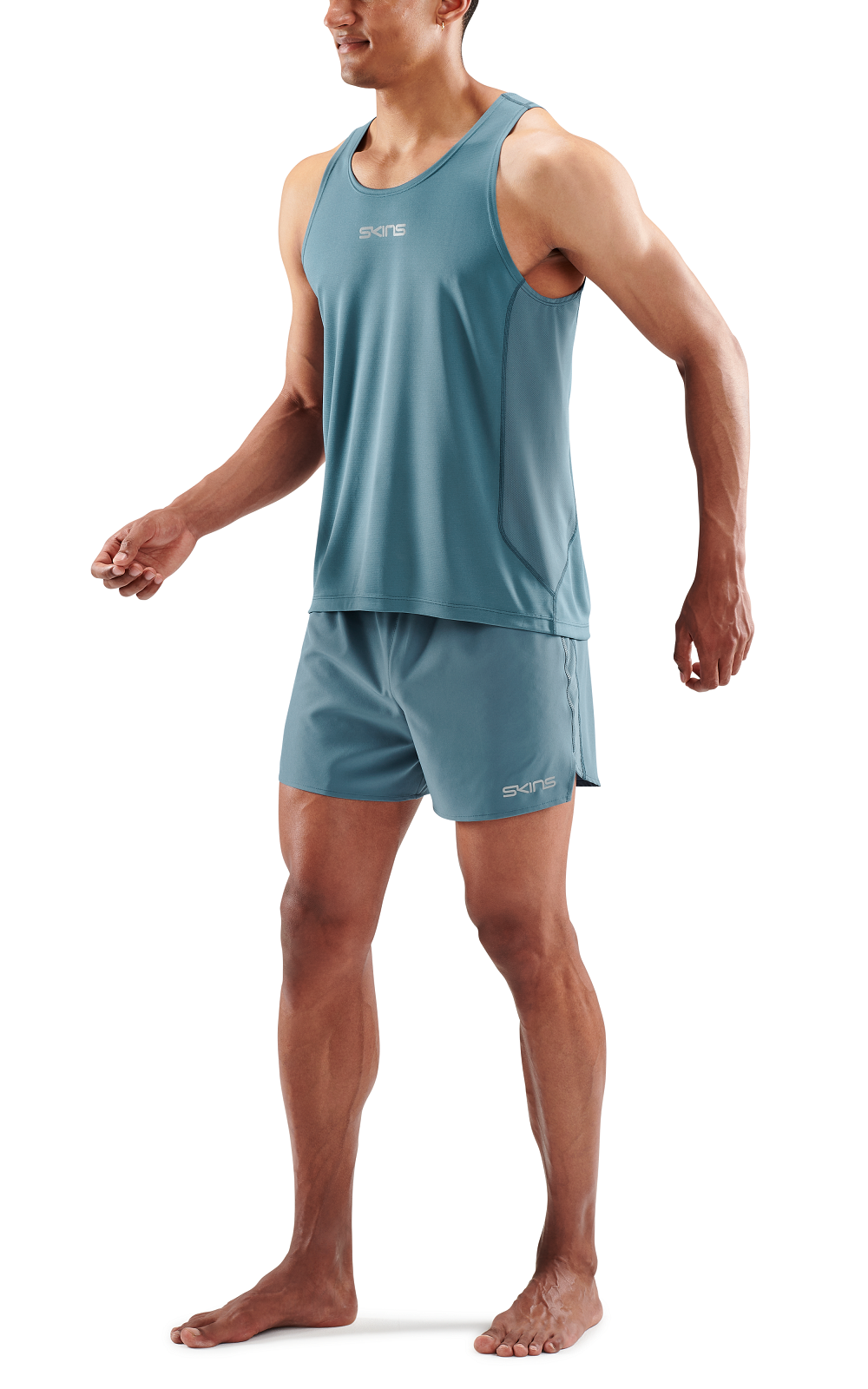 SKINS MEN'S ACTIVEWEAR SINGLET 3-SERIES - BLUE GREY