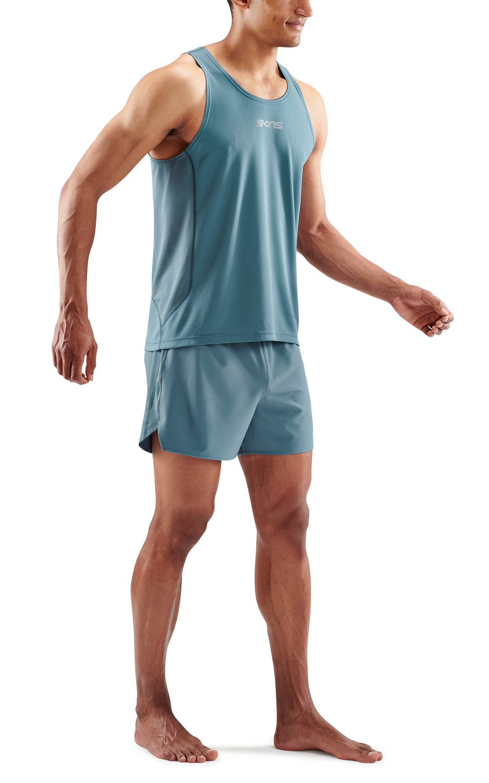 SKINS MEN'S ACTIVEWEAR SINGLET 3-SERIES - BLUE GREY