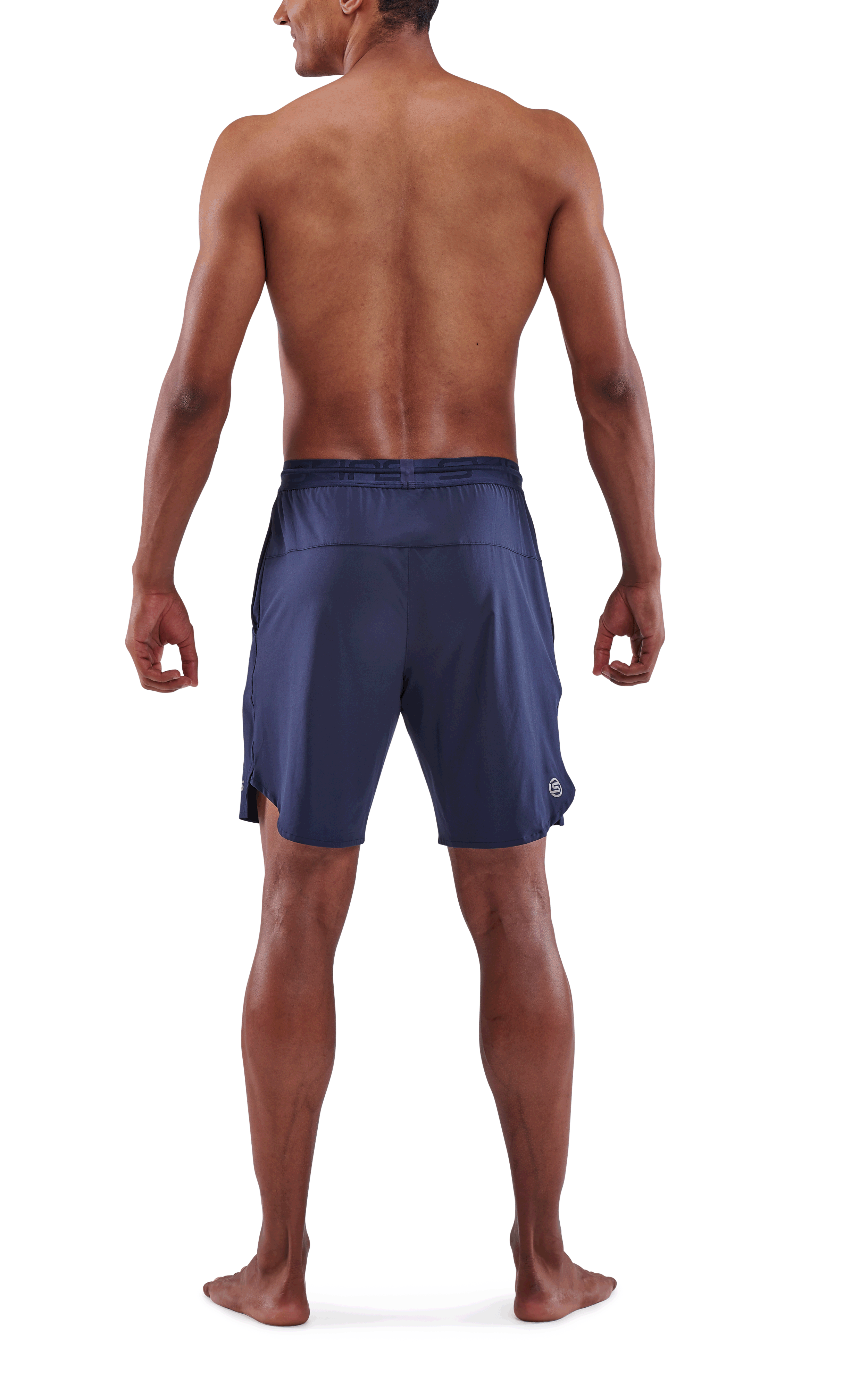 SKINS MEN'S ACTIVEWEAR X-FIT SHORTS 3-SERIES - NAVY BLUE