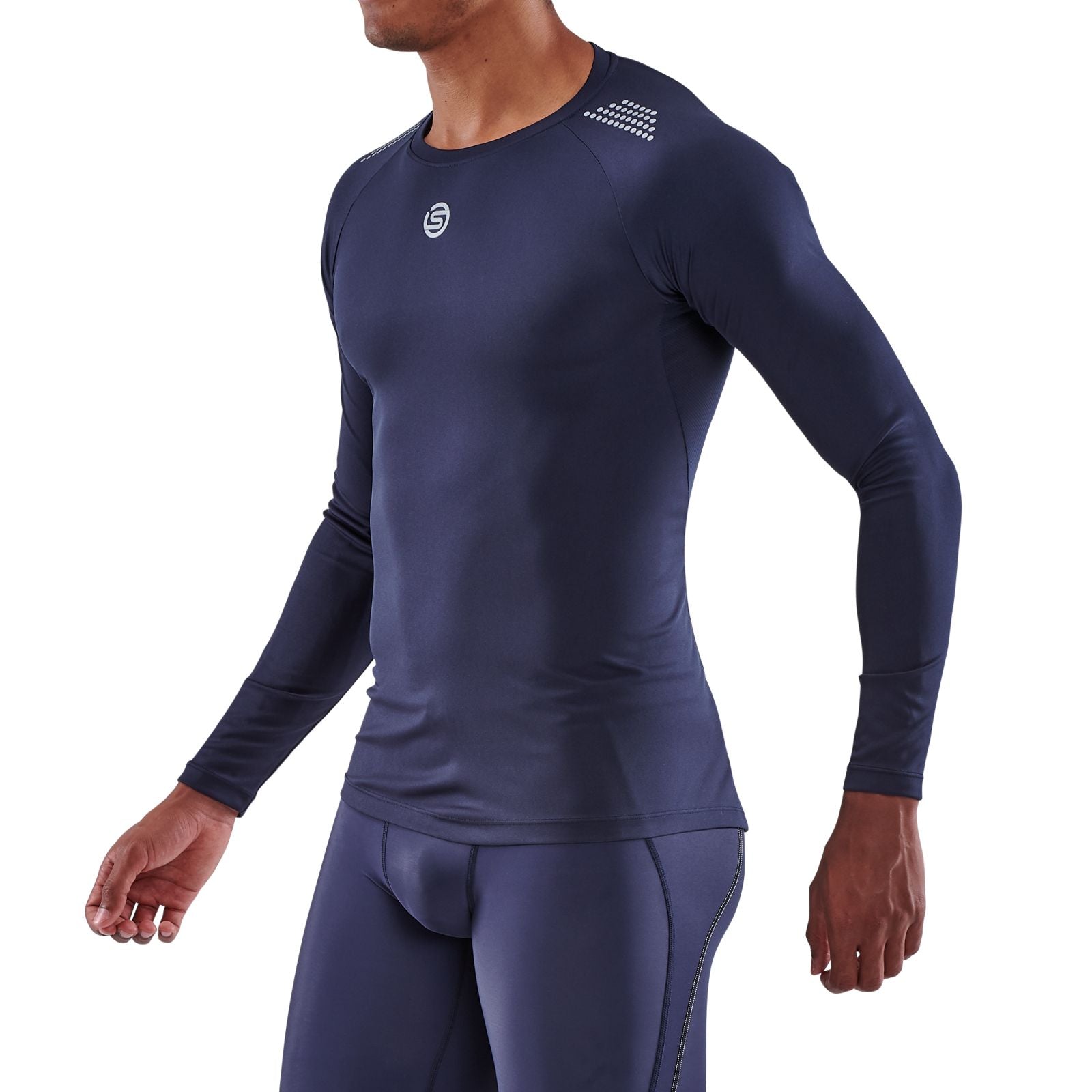 SKINS MEN'S LONG SLEEVE TOPS 3-SERIES - NAVY BLUE -ST01504569010