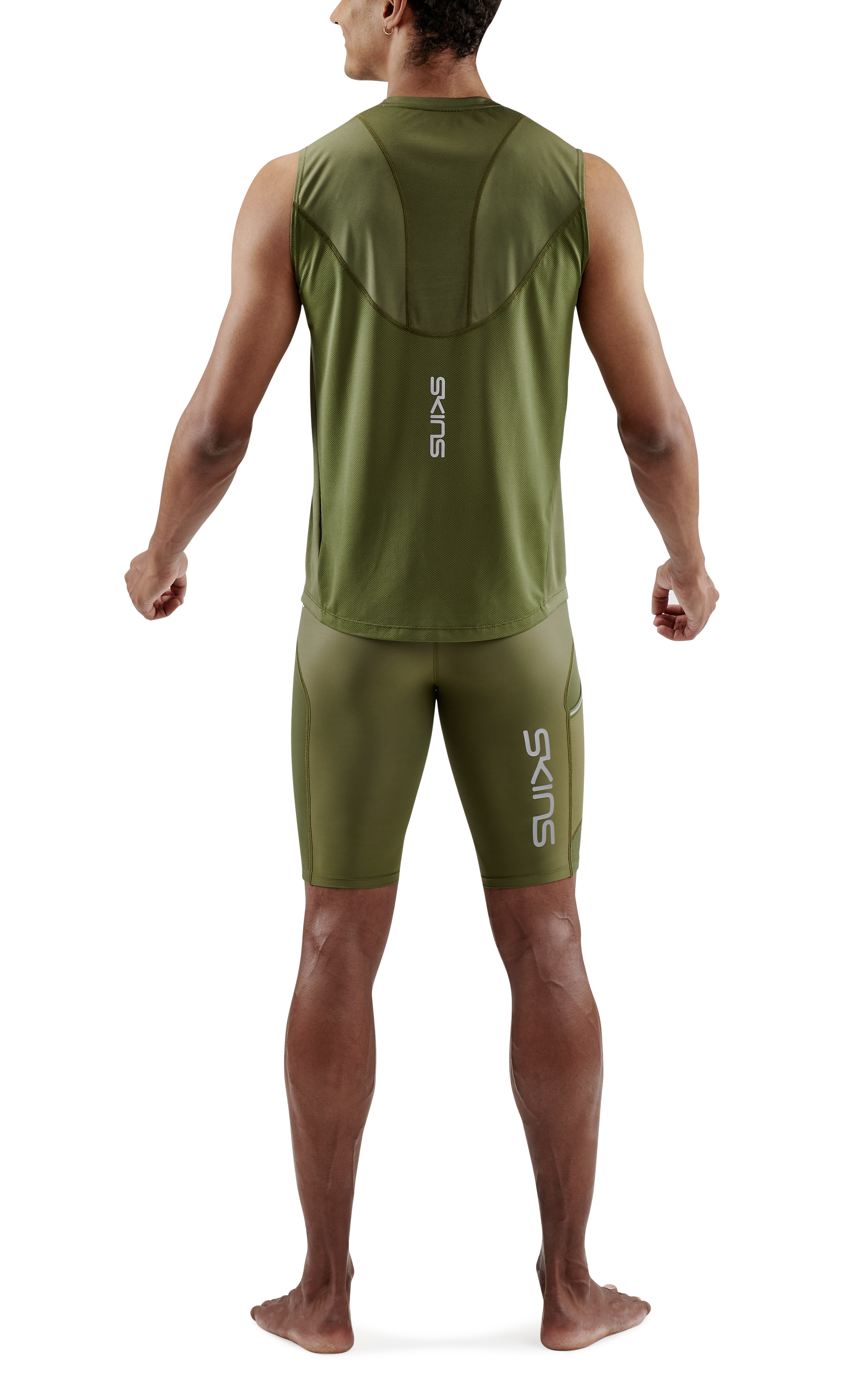 SKINS MEN'S ACTIVEWEAR TANK TOP 3-SERIES - KHAKI