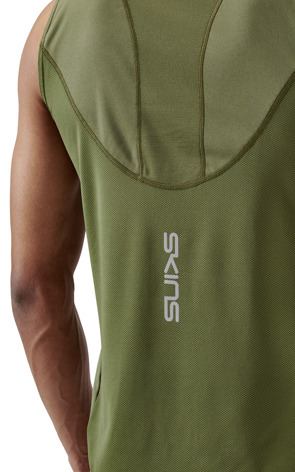 SKINS MEN'S ACTIVEWEAR TANK TOP 3-SERIES - KHAKI