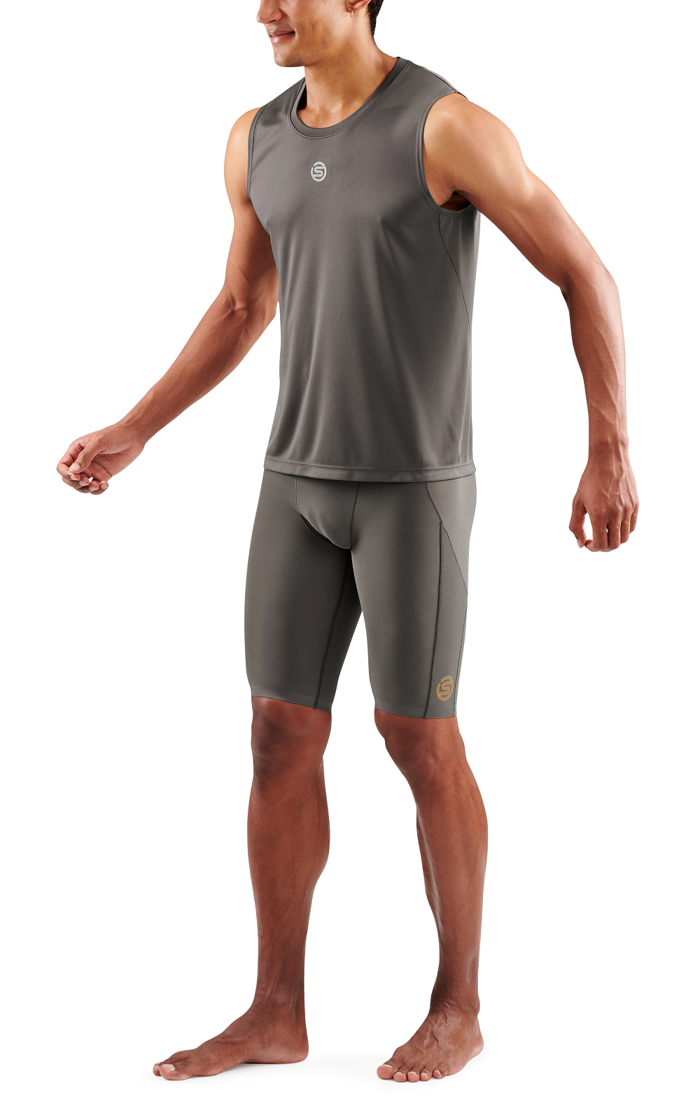 SKINS MEN'S ACTIVEWEAR TANK TOP 3-SERIES - CHARCOAL