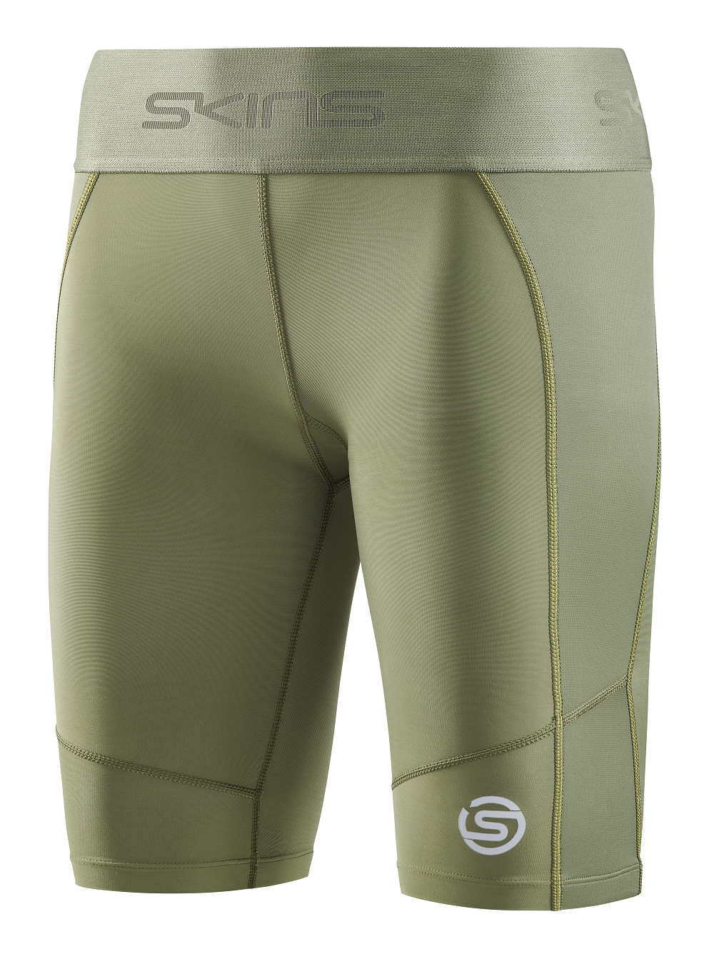 SKINS WOMEN'S COMPRESSION HALF TIGHTS 3-SERIES - KHAKI