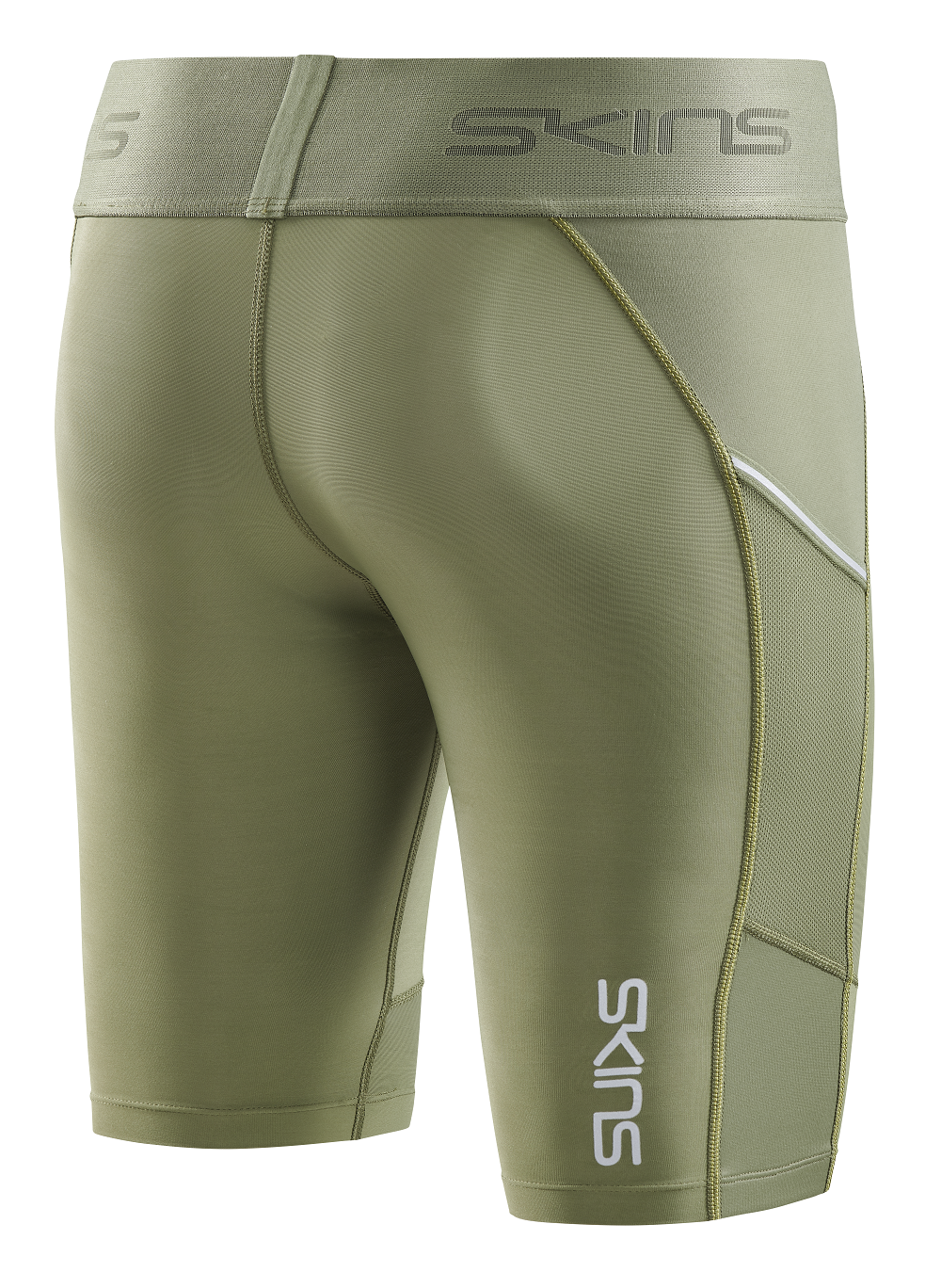 SKINS WOMEN'S COMPRESSION HALF TIGHTS 3-SERIES - KHAKI