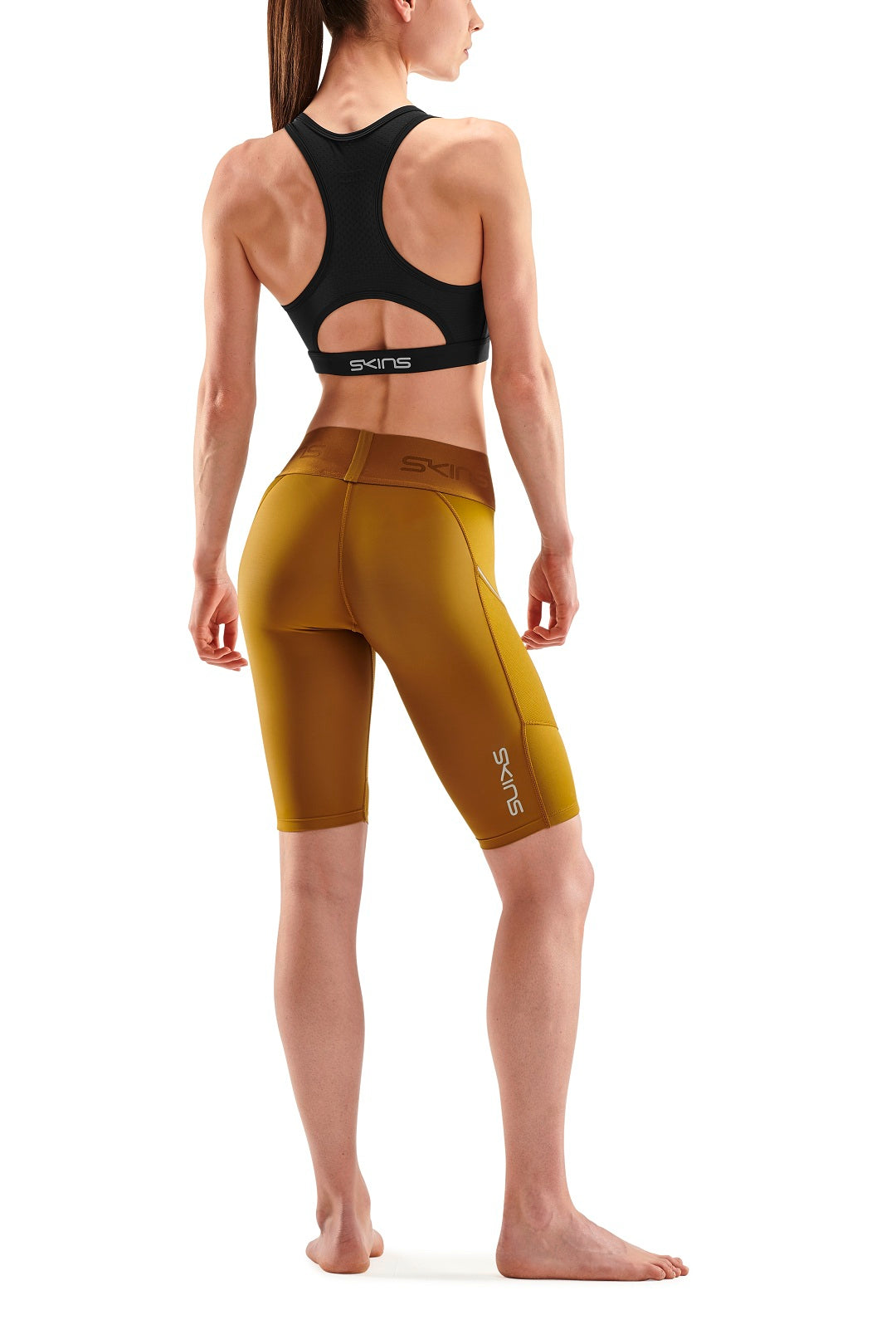 SKINS WOMEN'S COMPRESSION HALF TIGHTS 3-SERIES - BRONZE