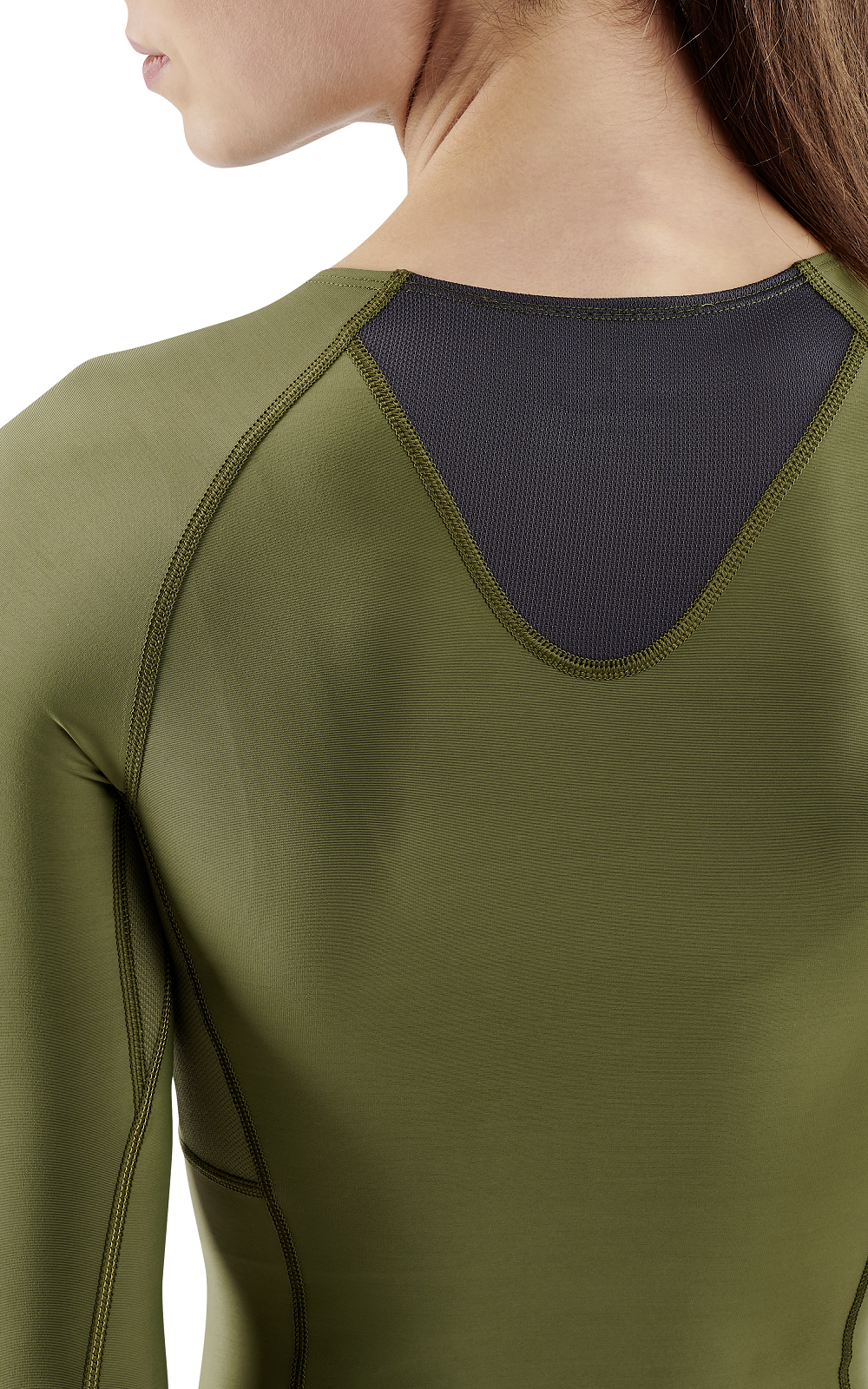 SKINS WOMEN'S COMPRESSION LONG SLEEVE TOPS 3-SERIES - KHAKI