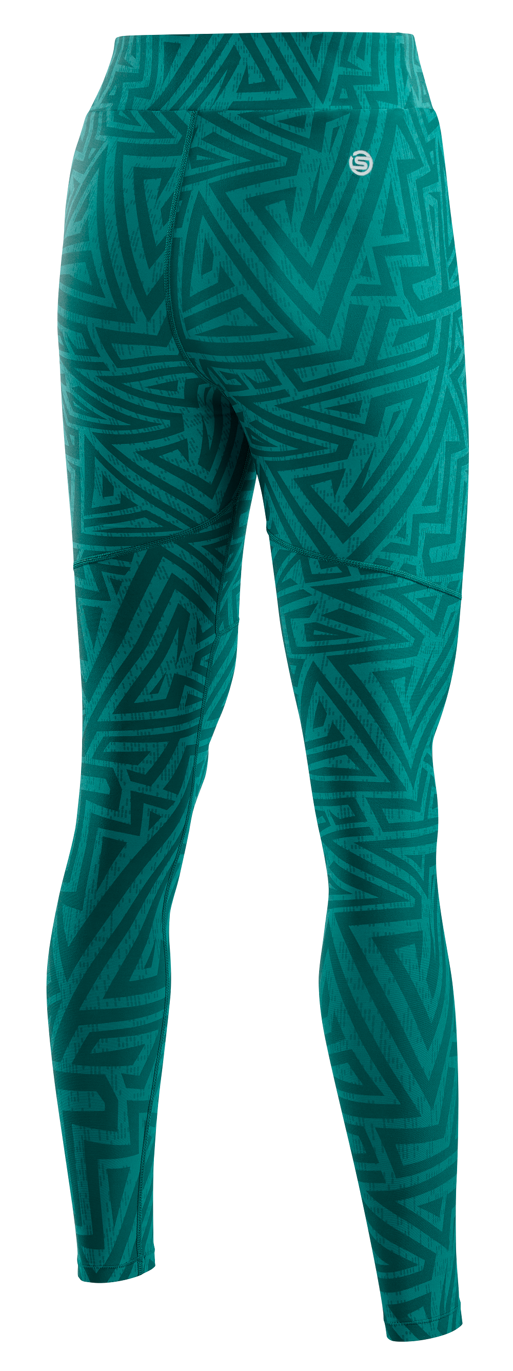 SKINS WOMEN'S COMPRESSION SOFT LONG TIGHTS 3-SERIES - LT. TEAL ANGLE