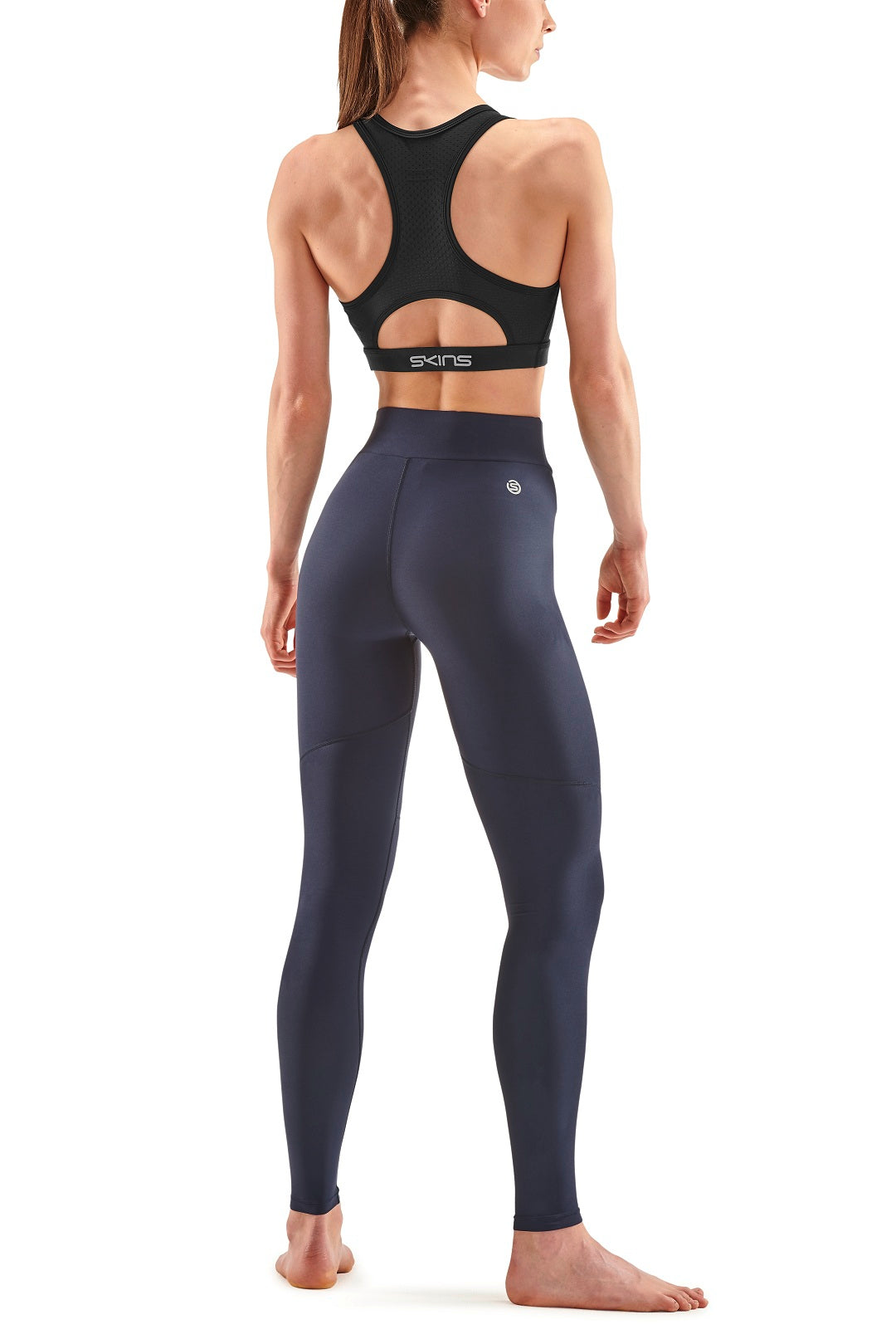 SKINS WOMEN'S COMPRESSION SOFT LONG TIGHTS 3-SERIES - NAVY BLUE