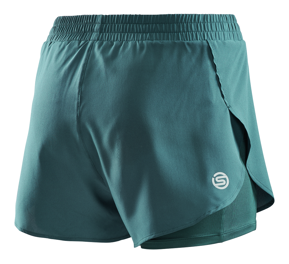 SKINS WOMEN'S COMPRESSION SUPERPOSE HALF TIGHTS 3-SERIES - LT TEAL