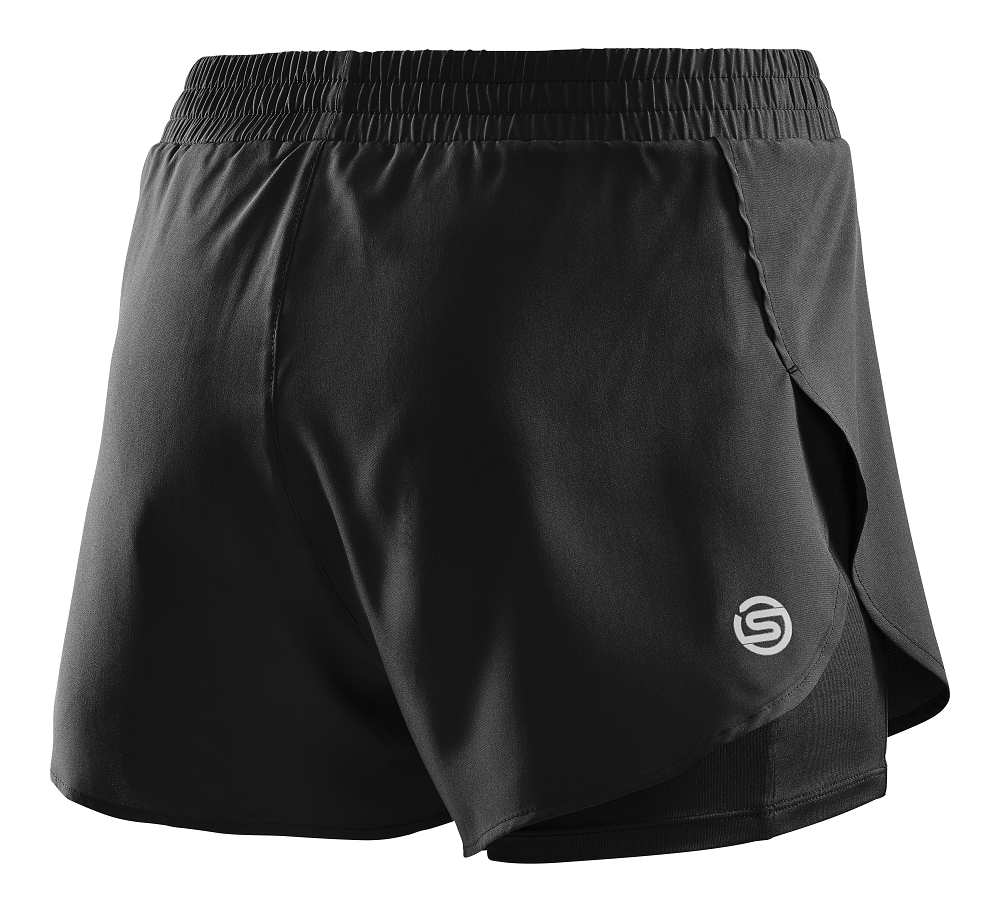 SKINS WOMEN'S COMPRESSION SUPERPOSE HALF TIGHTS 3-SERIES - BLACK