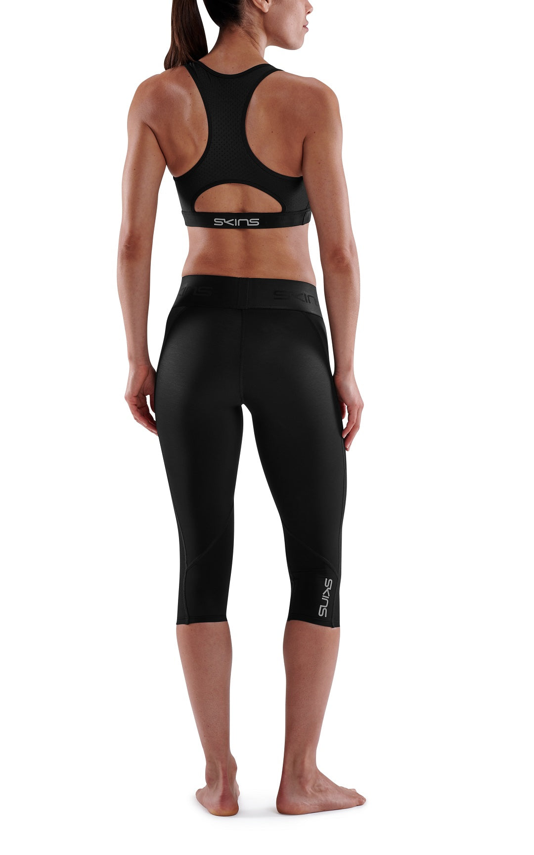 SKINS WOMEN'S COMPRESSION THERMAL 3/4 TIGHTS - BLACK