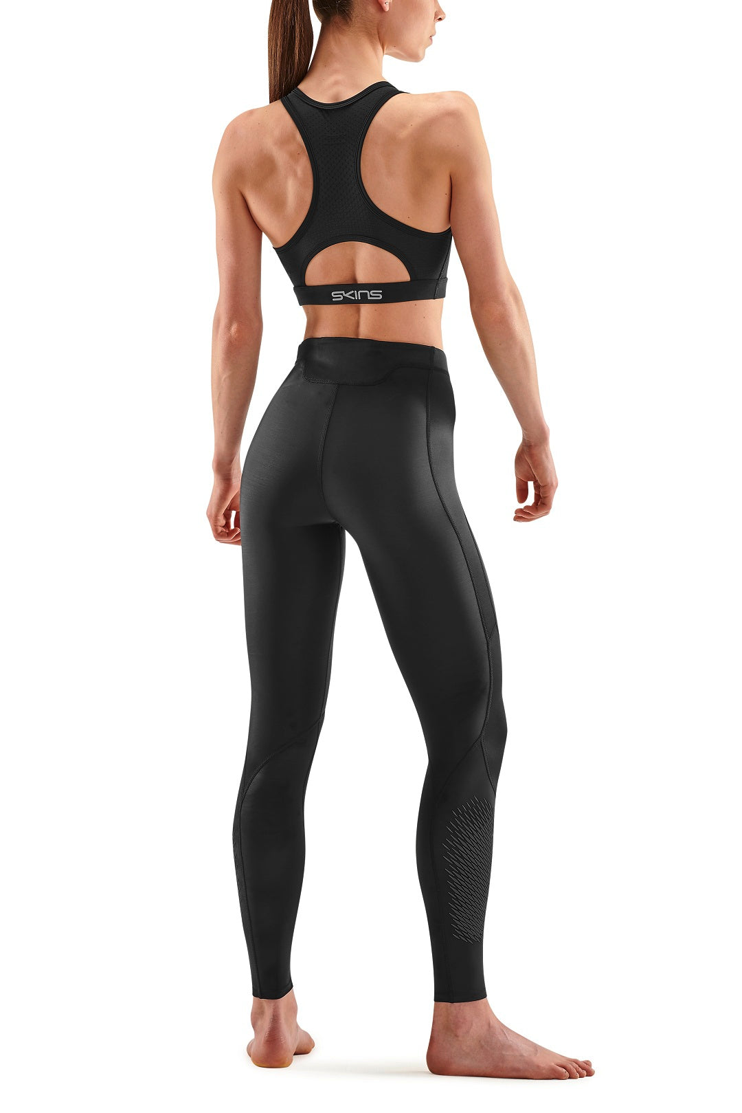 SKINS WOMEN'S COMPRESSION 400 LONG TIGHTS 3-SERIES - BLACK/STARS