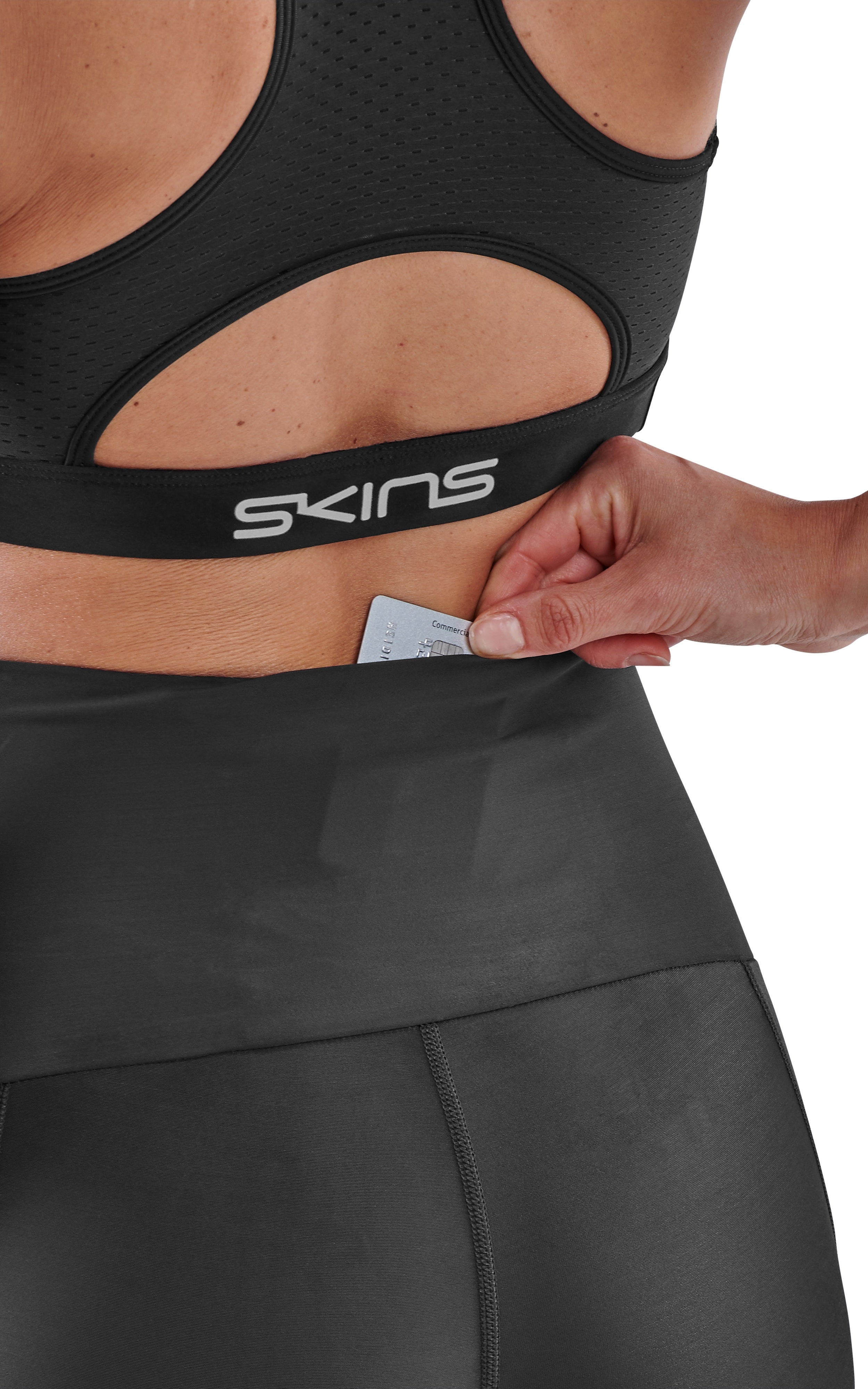 SKINS WOMEN'S COMPRESSION SKYSCRAPER TIGHTS 3-SERIES - BLACK