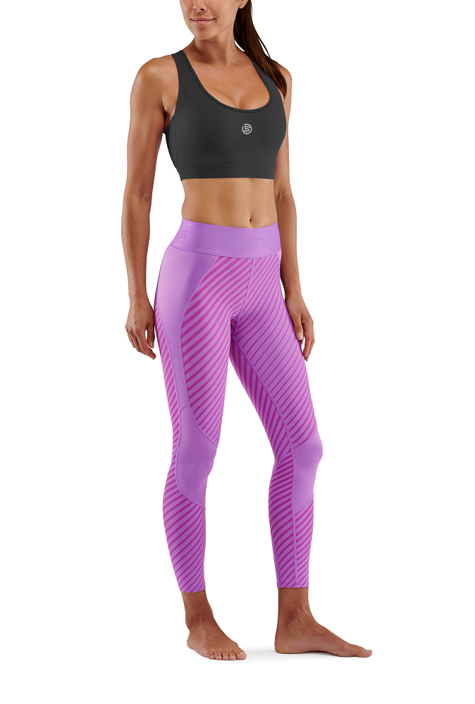 SKINS WOMEN'S COMPRESSION 7/8 TIGHTS 3-SERIES - LINEAR HOT PINK