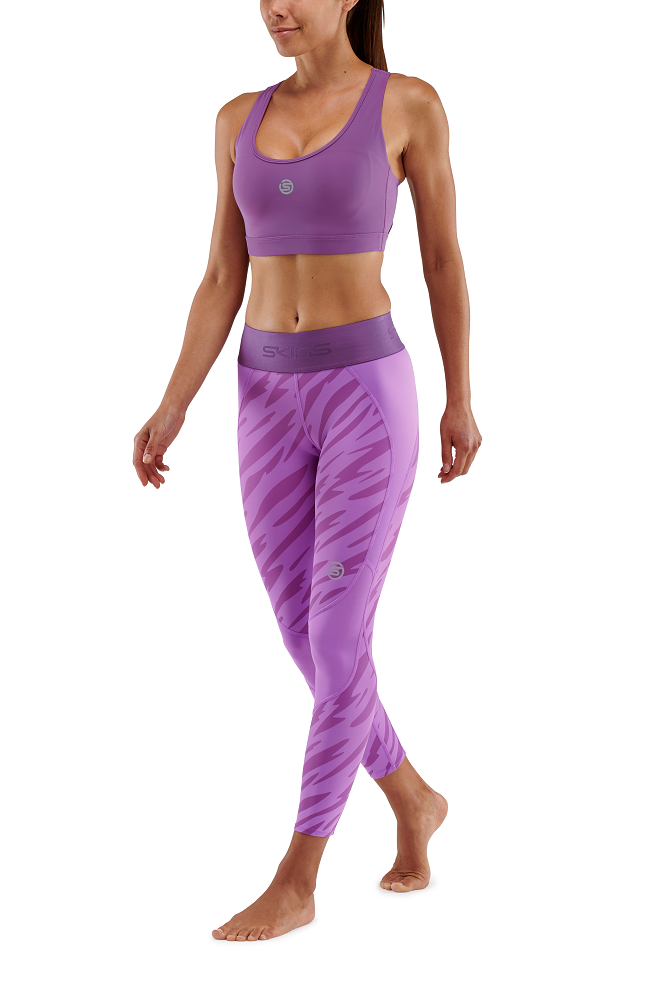SKINS WOMEN'S COMPRESSION 7/8 TIGHTS 3-SERIES - WILD AMETHYST