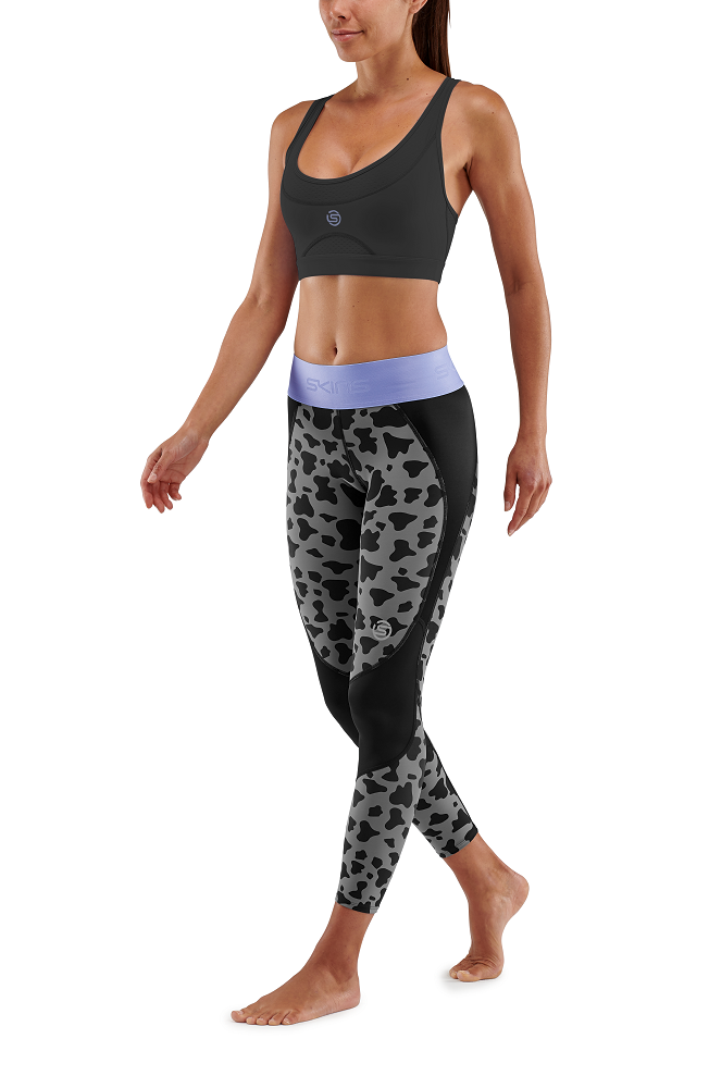 SKINS WOMEN'S COMPRESSION 7/8 TIGHTS 3-SERIES - ANIMAL BLACK