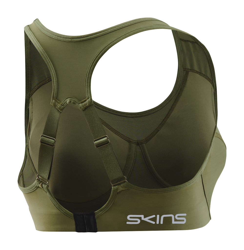 SKINS WOMEN'S ACTIVEWEAR HI-IMPACT BRA 3-SERIES - KHAKI