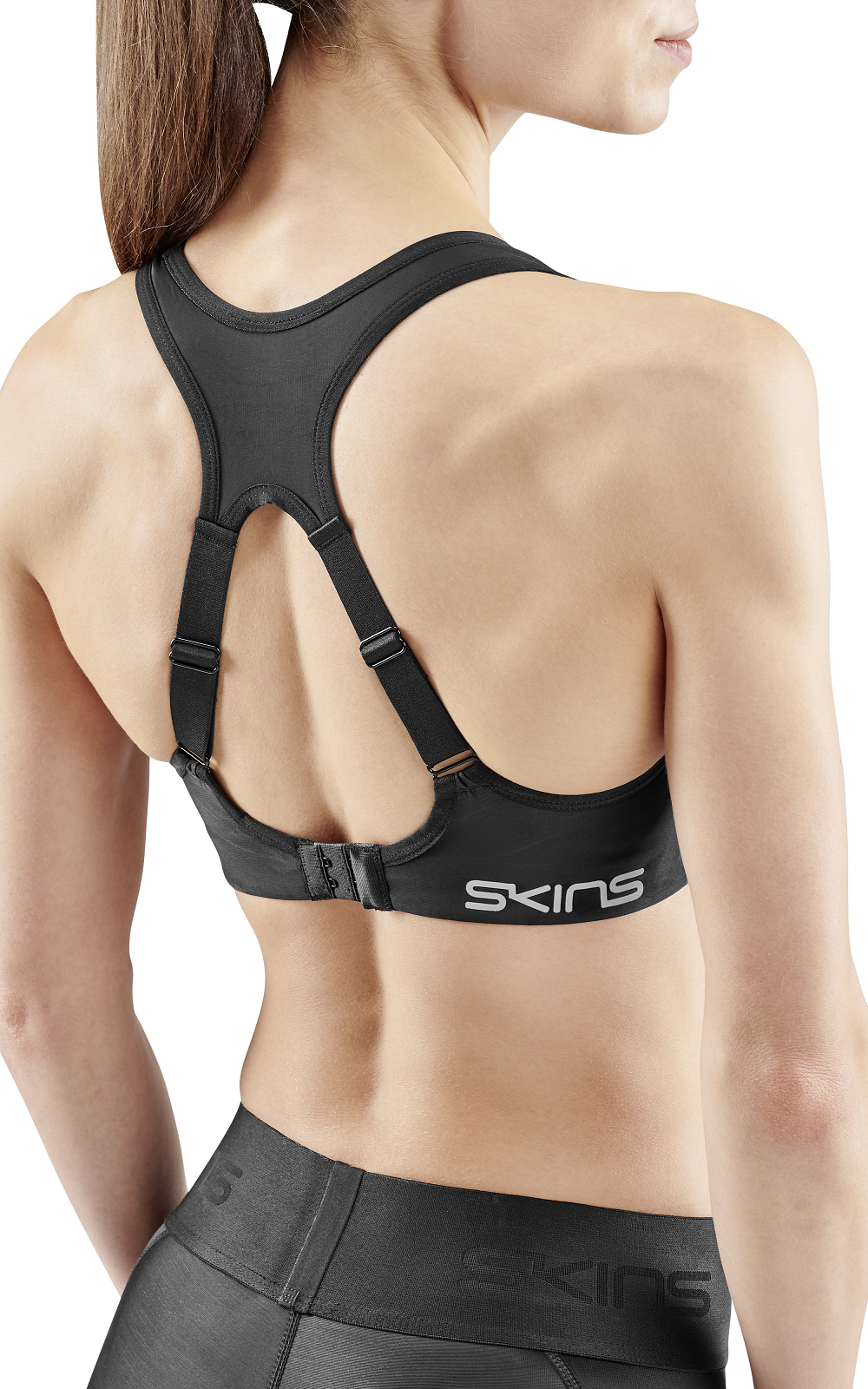 SKINS WOMEN'S ACTIVEWEAR HI-IMPACT BRA 3-SERIES - BLACK
