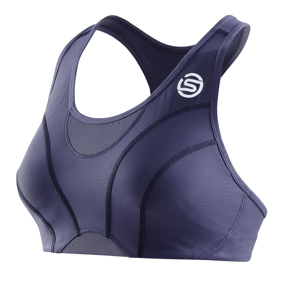 SKINS WOMEN'S ACTIVEWEAR HI-IMPACT BRA 3-SERIES - NAVY BLUE