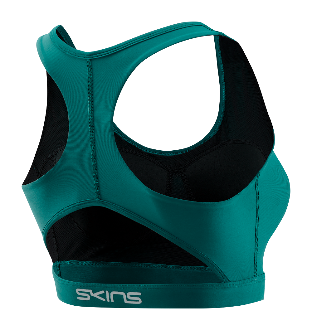 SKINS WOMEN'S ACTIVEWEAR ACTIVE BRA 3-SERIES - LT TEAL