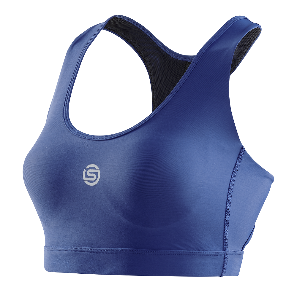 SKINS WOMEN'S ACTIVEWEAR ACTIVE BRA 3-SERIES - MARINE BLUE
